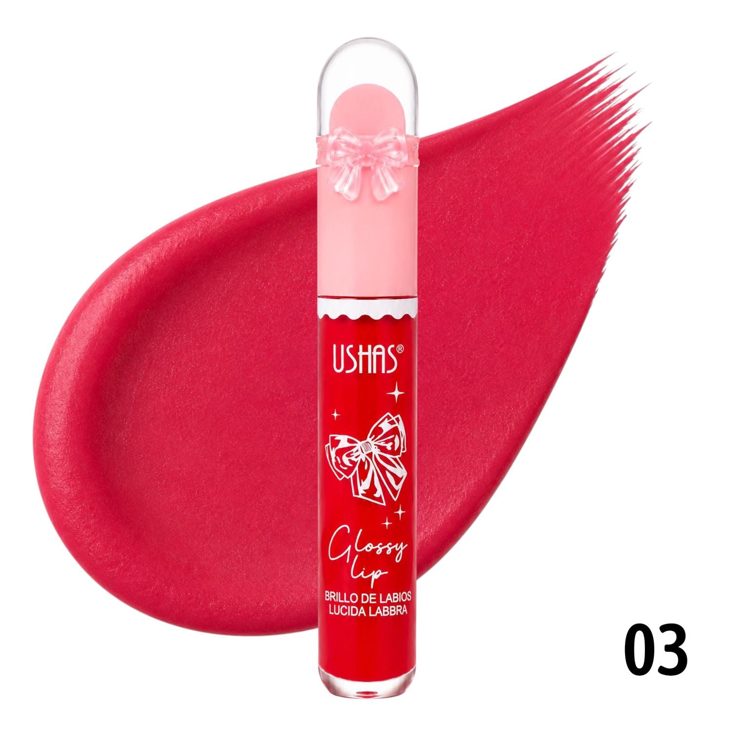 BRILLO GLOSS CON APLICADOR GLOSSY LIP MOÑITO USHAS