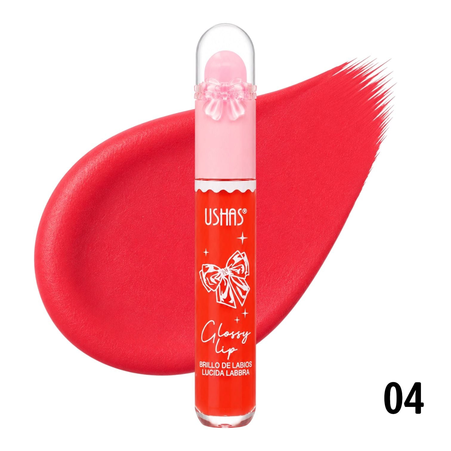 BRILLO GLOSS CON APLICADOR GLOSSY LIP MOÑITO USHAS