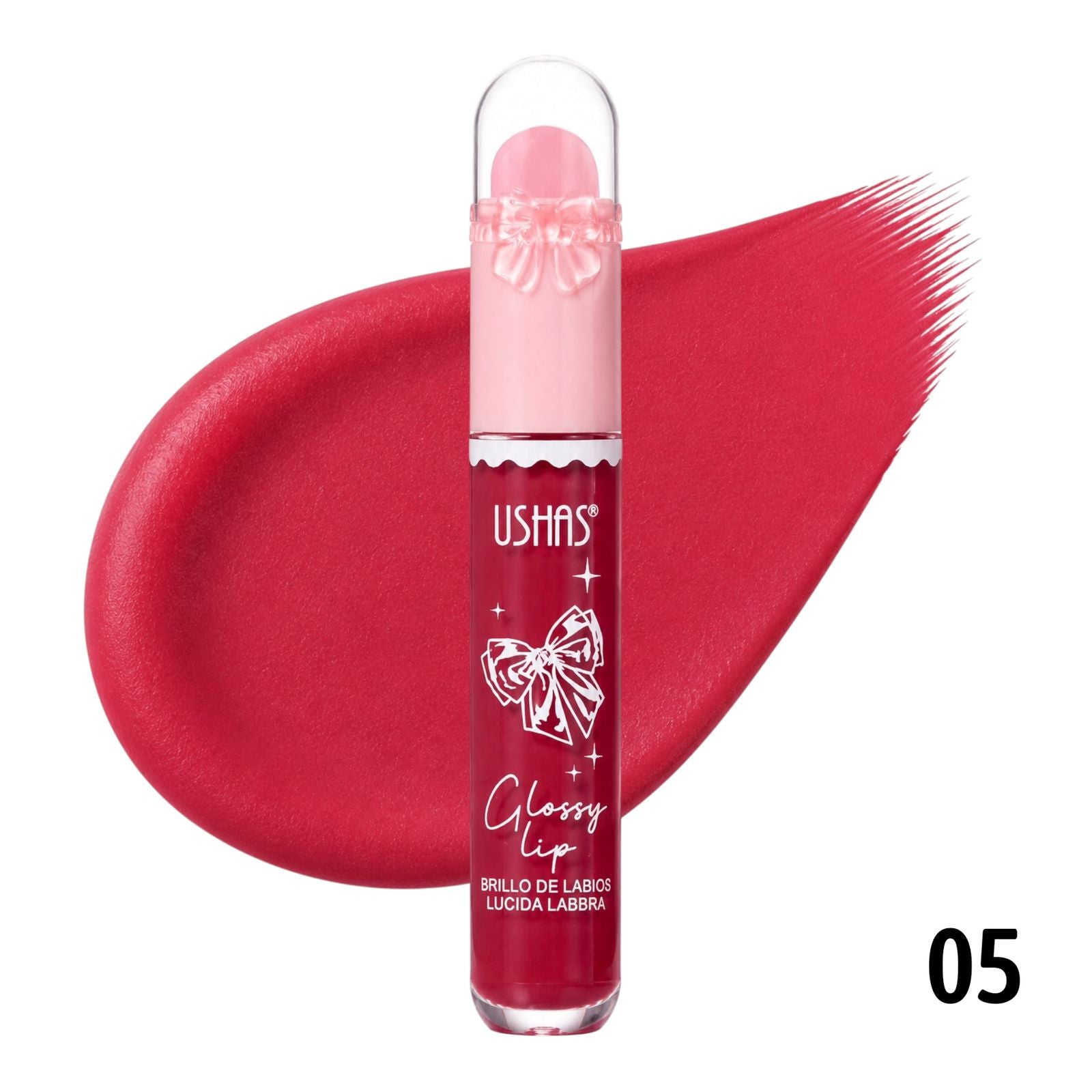 BRILLO GLOSS CON APLICADOR GLOSSY LIP MOÑITO USHAS