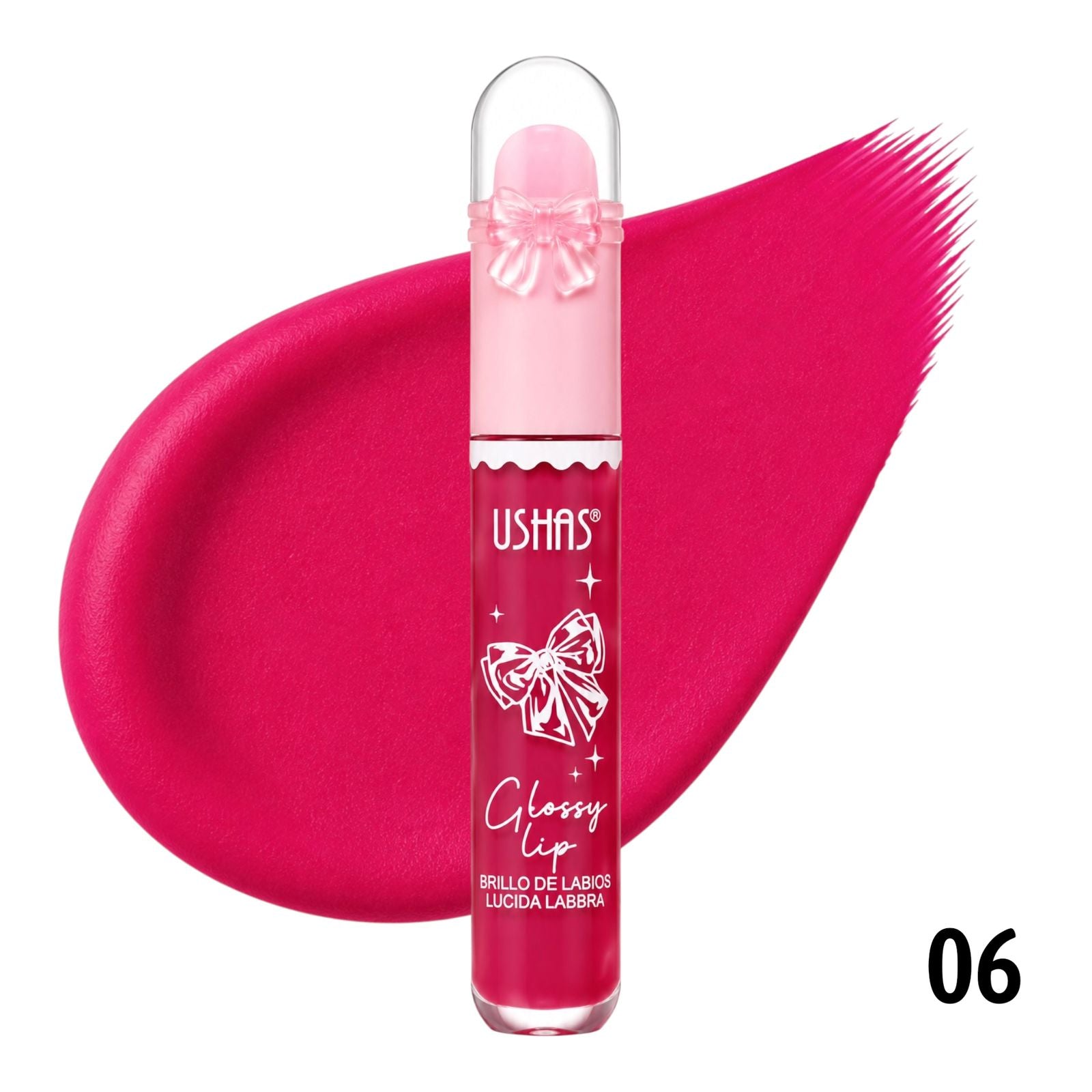 BRILLO GLOSS CON APLICADOR GLOSSY LIP MOÑITO USHAS
