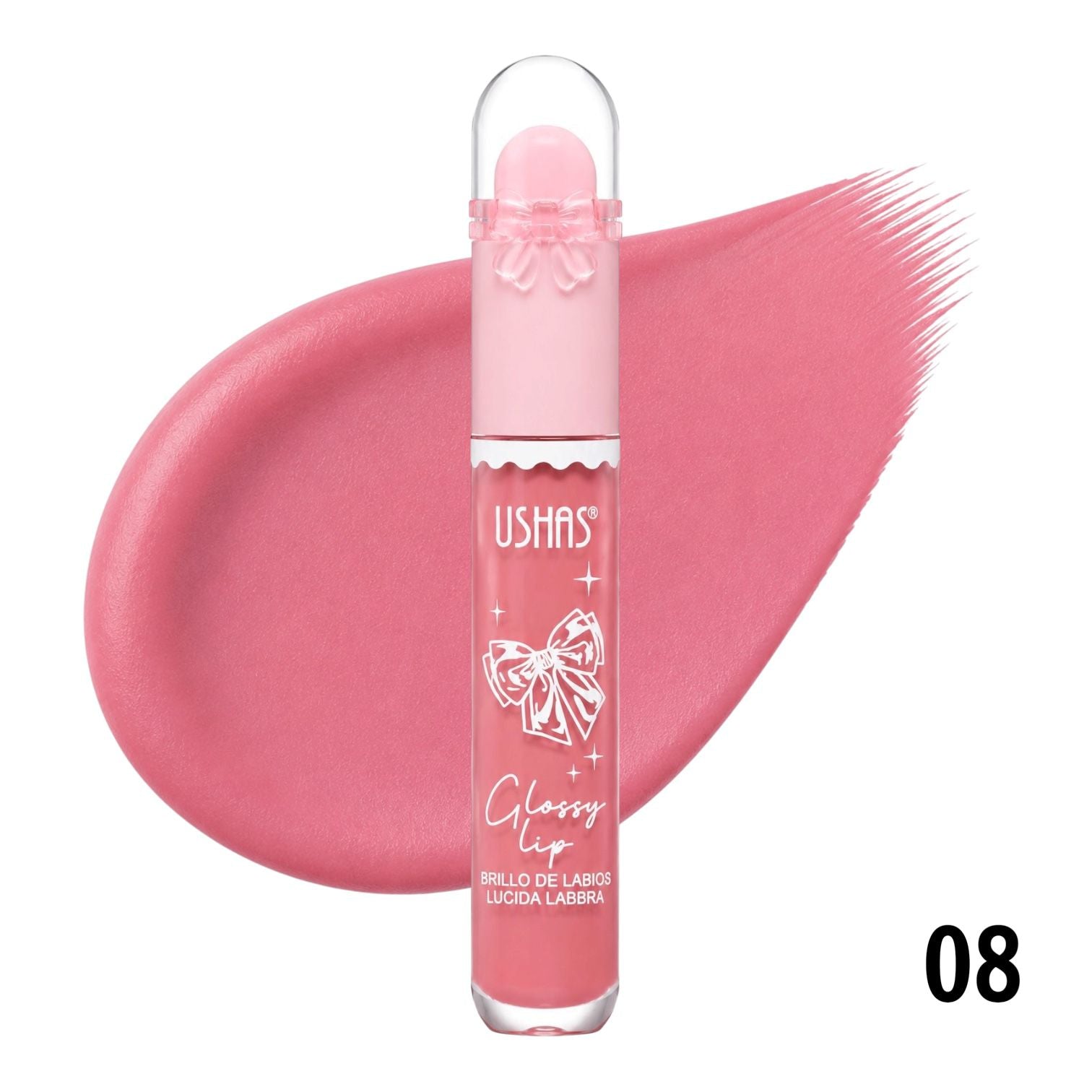 BRILLO GLOSS CON APLICADOR GLOSSY LIP MOÑITO USHAS