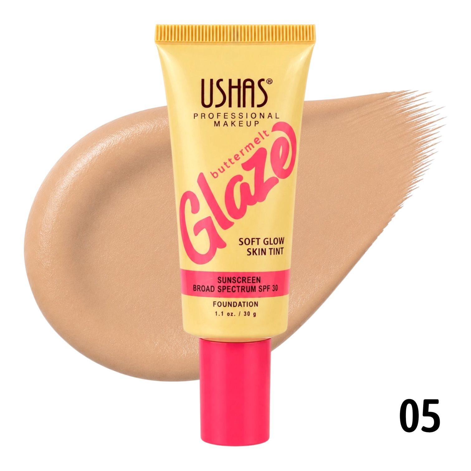 BASE LIQUIDA BUTTERMELT GLAZE  SPF30 30G USHAS