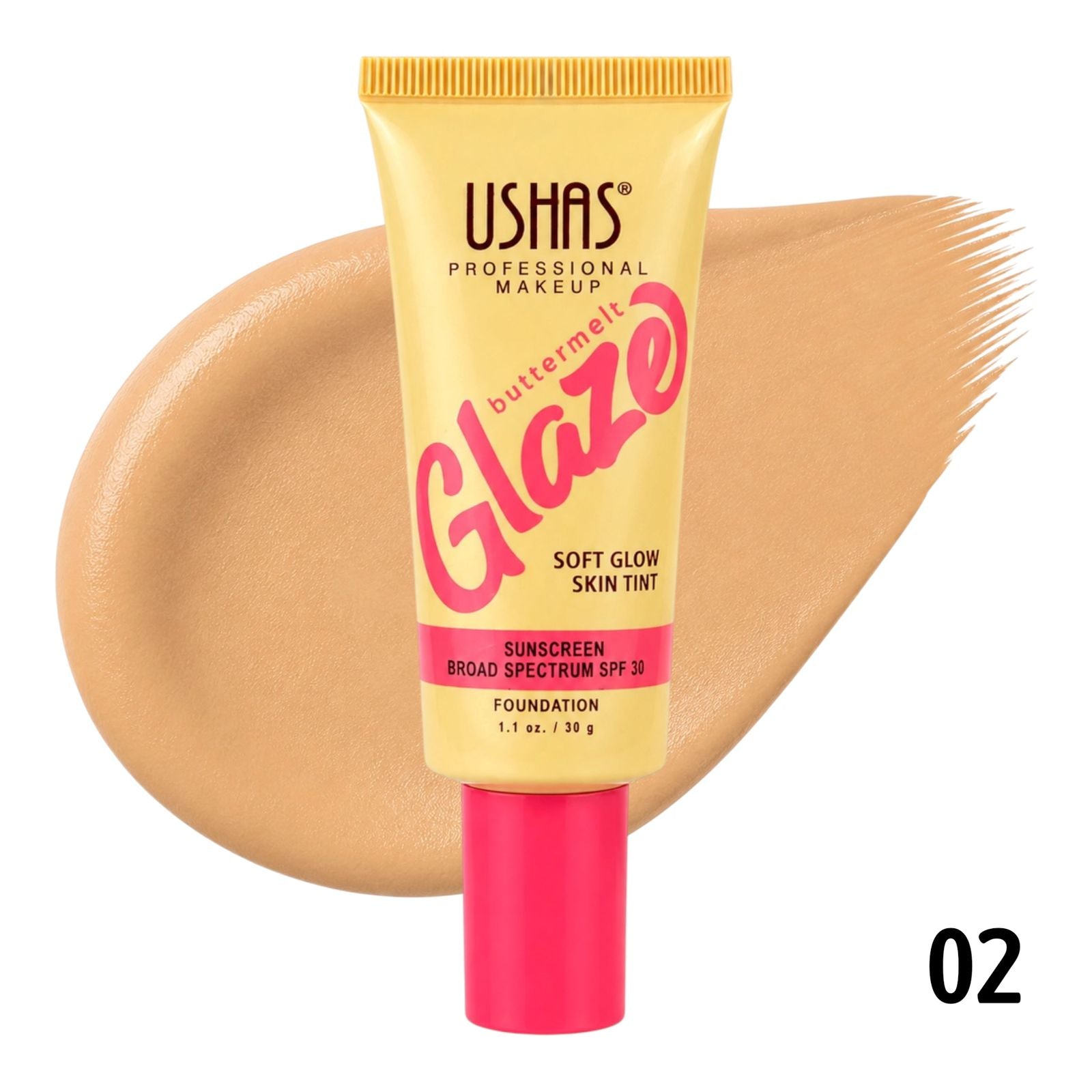 BASE LIQUIDA BUTTERMELT GLAZE  SPF30 30G USHAS