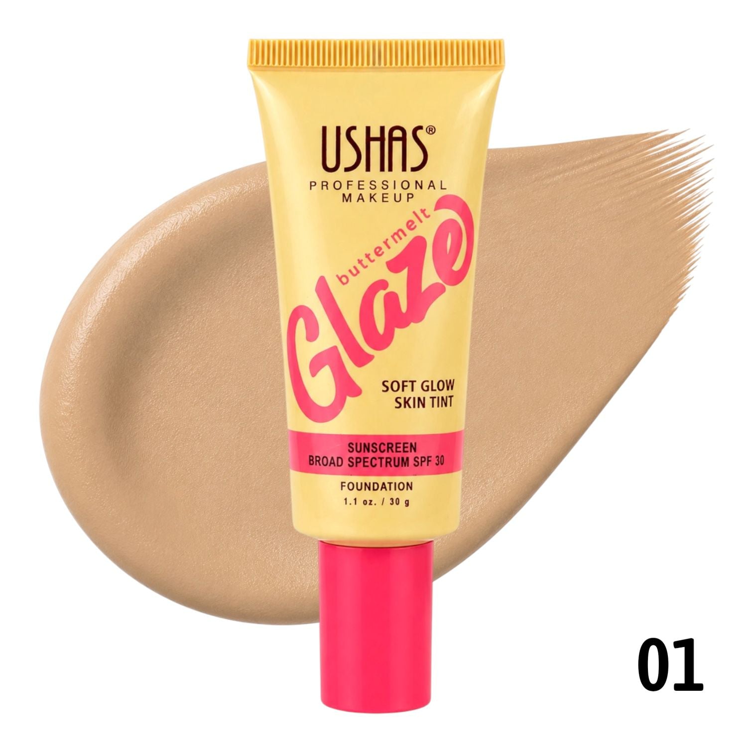 BASE LIQUIDA BUTTERMELT GLAZE  SPF30 30G USHAS