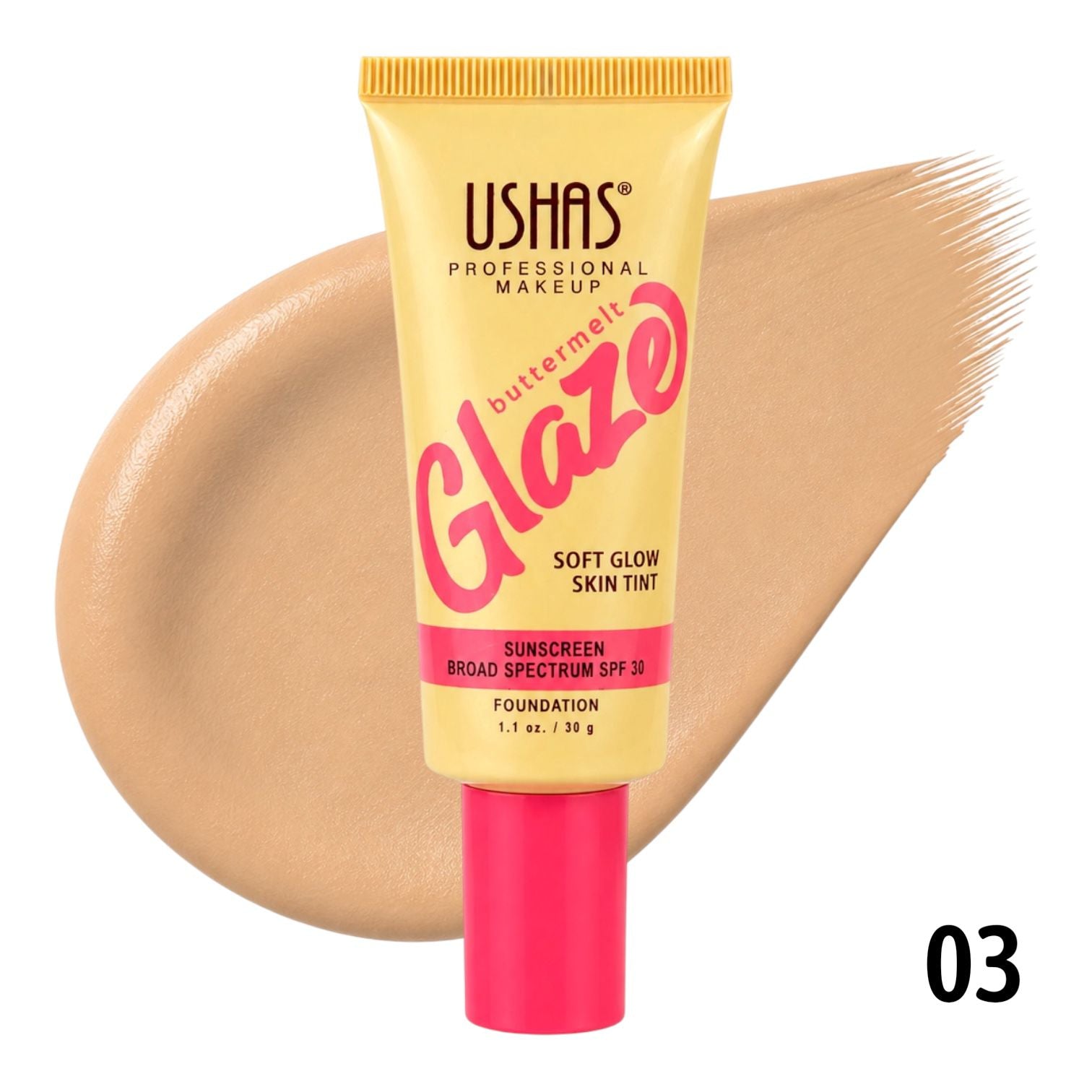 BASE LIQUIDA BUTTERMELT GLAZE  SPF30 30G USHAS