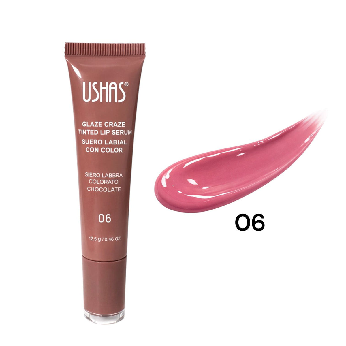 BRILLO CON COLOR TINTED LIP SERUM GLAZE CRAZE 12.5G USHAS
