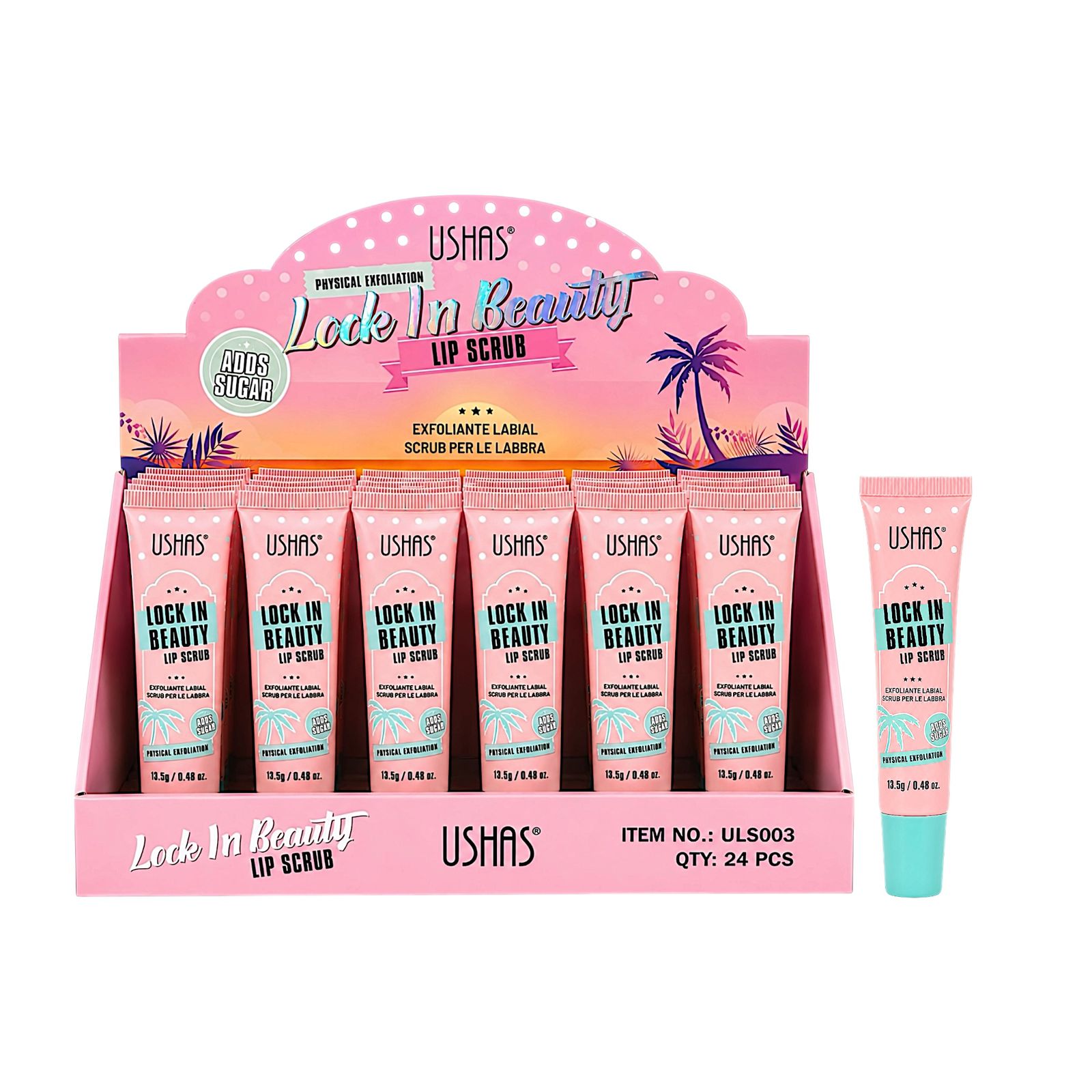 EXFOLIANTE DE LABIOS LOCK IN BEAUTY PALMERA 13.5G USHAS