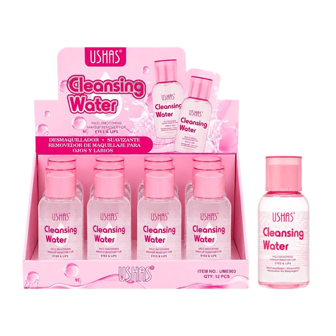 REMOVEDOR DE MAQUILLAJE CLEANSING WATER 100ML USHAS