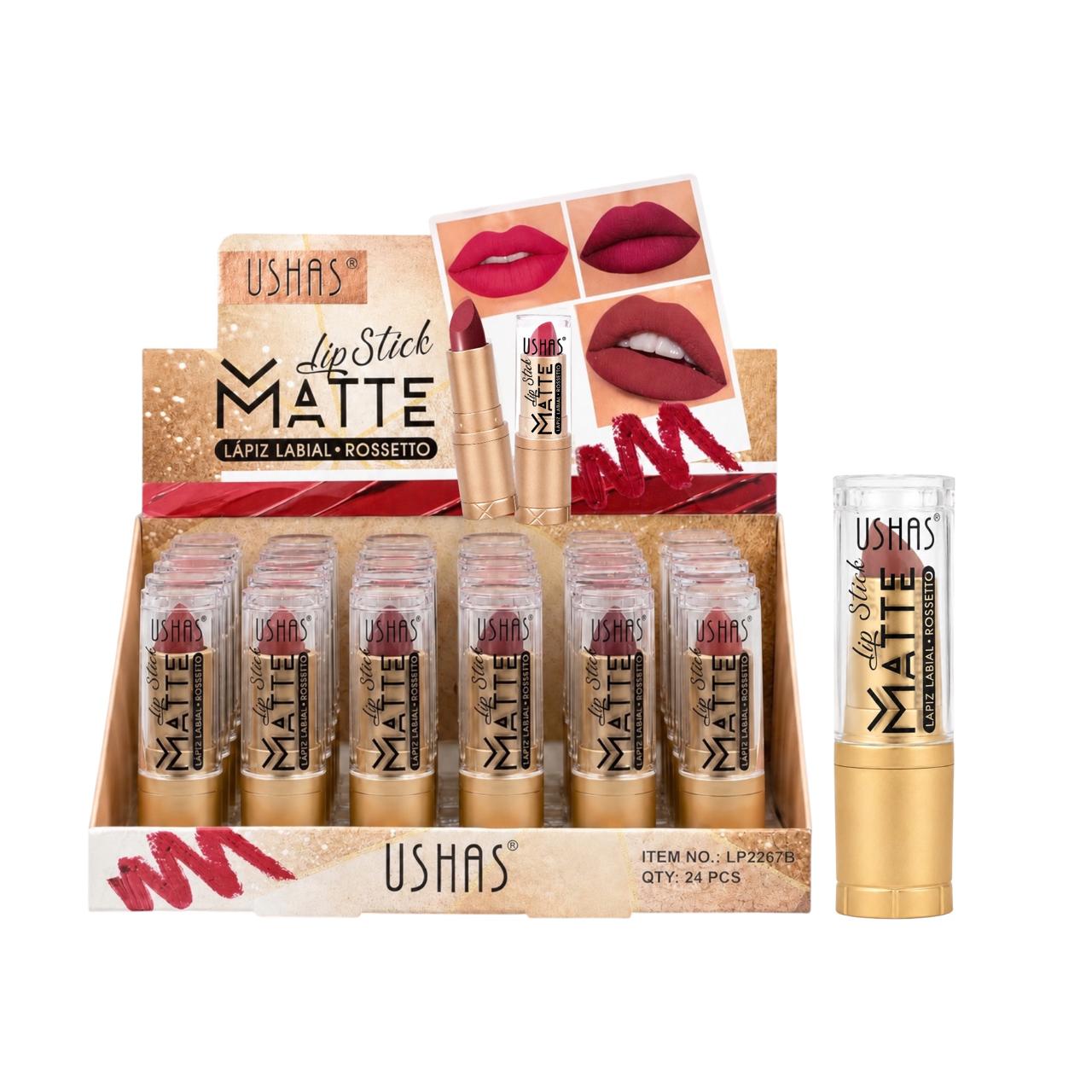 LABIAL EN BARRA LIP STICK MATTE USHAS