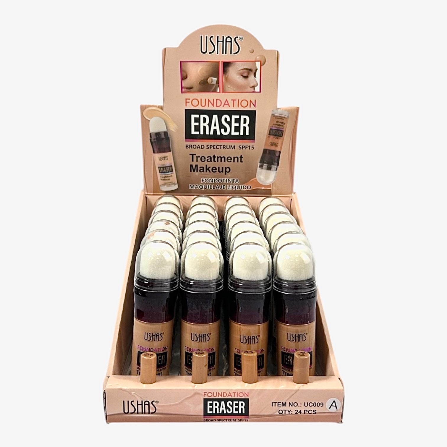 BASE CORRECTOR SPF15 CON ESPUMITA 24G USHAS