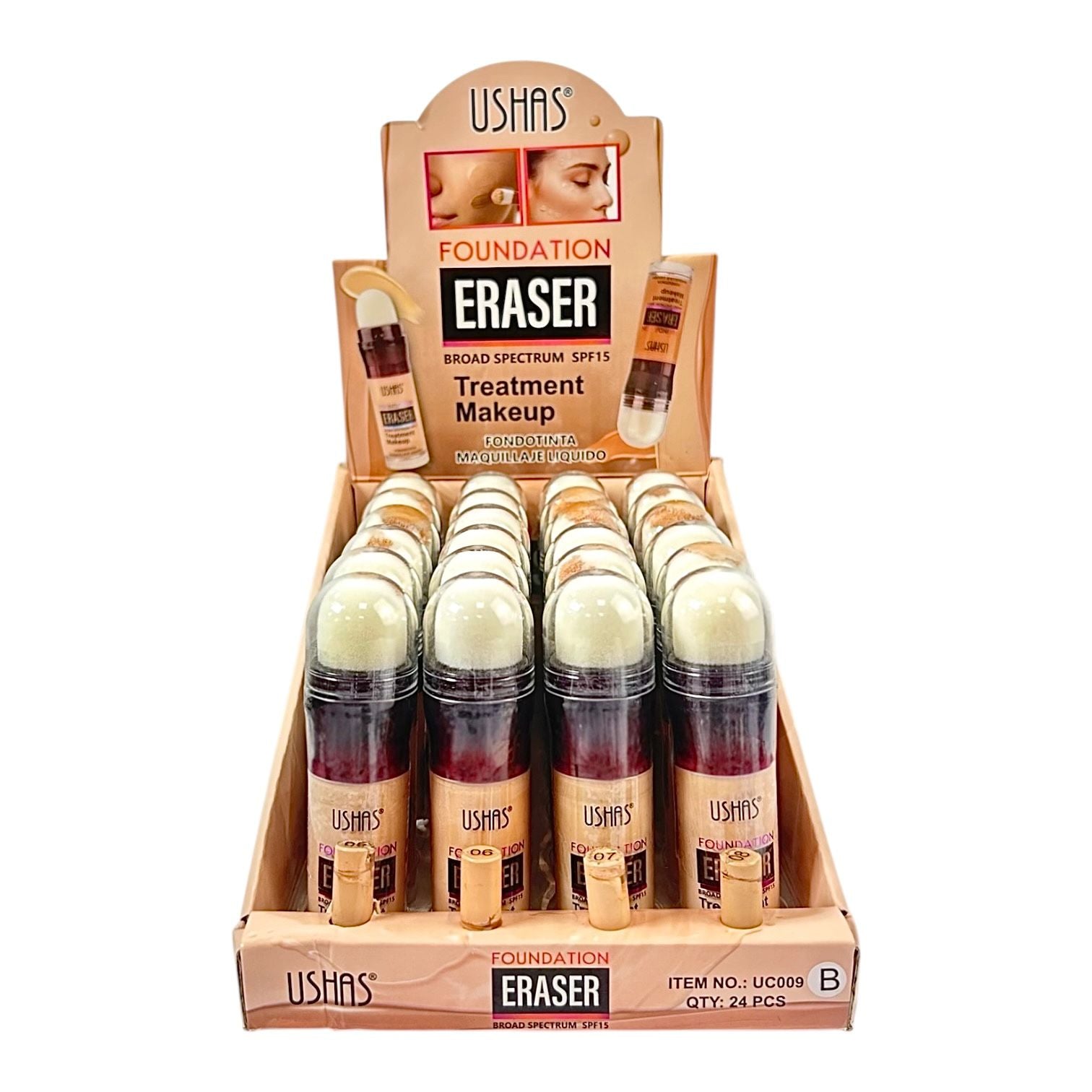 BASE CORRECTOR SPF15 CON ESPUMITA 24G USHAS