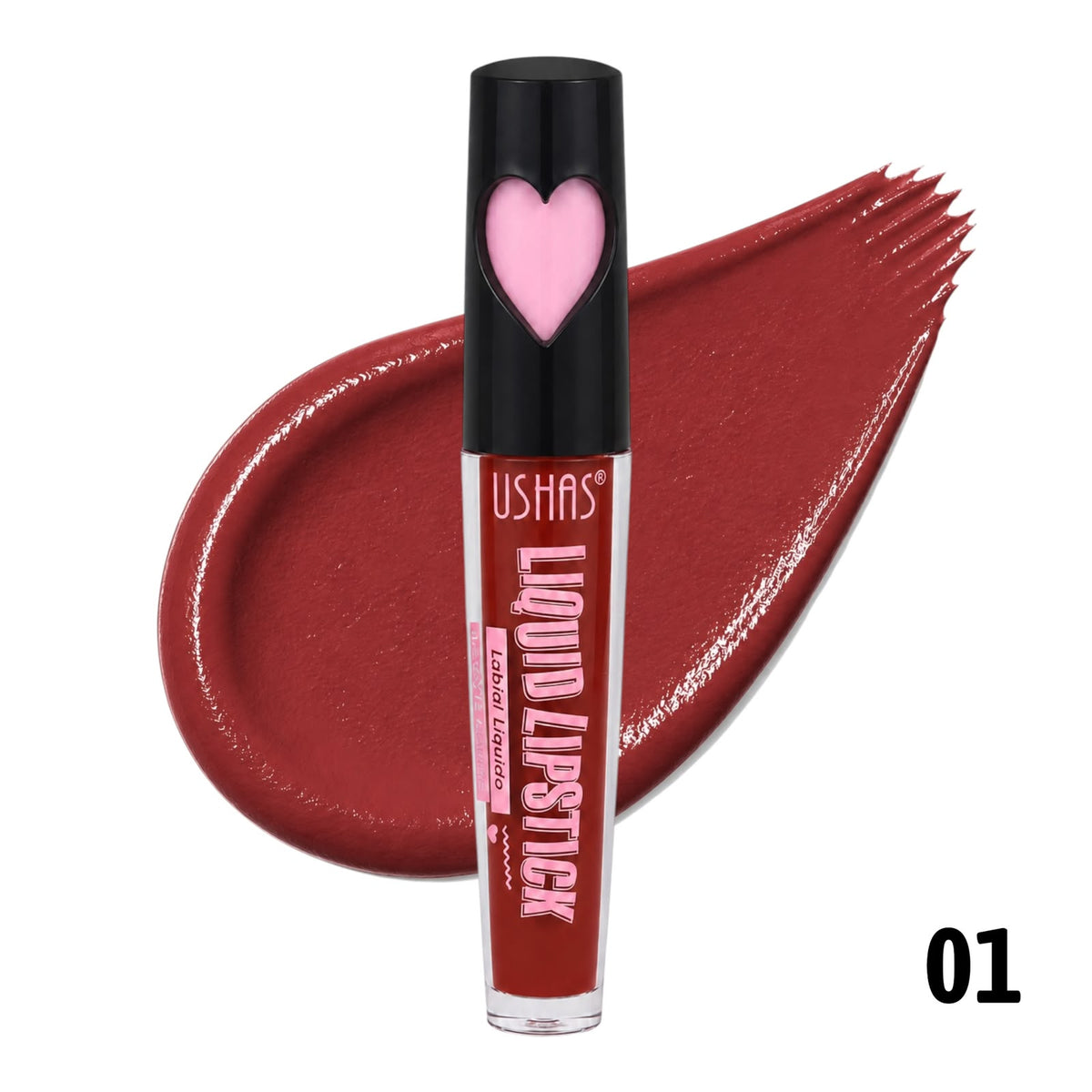 LABIAL LIQUIDO LIPSTICK ROSSETTO TAPA CORAZON USHAS