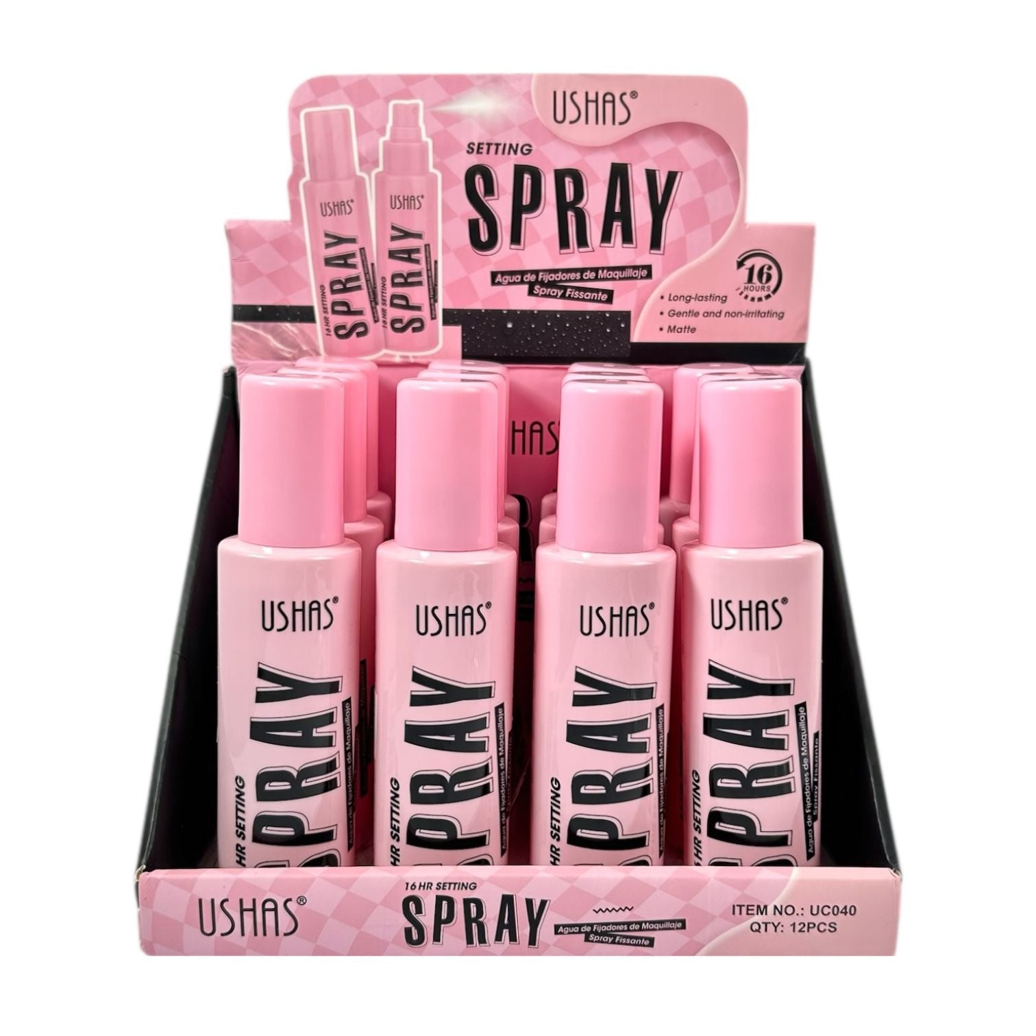 FIJADOR DE MAQUILLAJE SPRAY 16HR 120ML USHAS