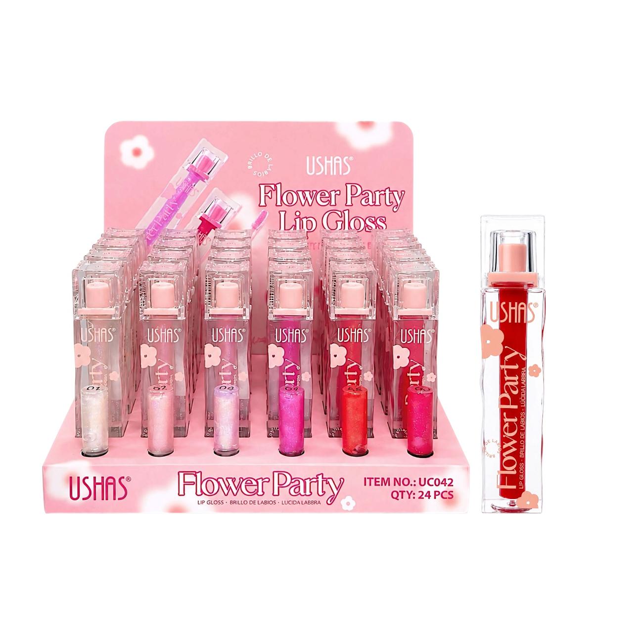 BRILLO GLOSS ESCARCHADO FLOWER PARTY 2.9G USHAS