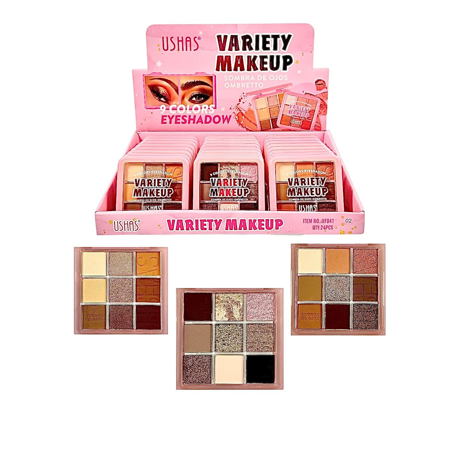 PALETA DE SOMBRAS X9 TONOS VARIETY MAKEUP USHAS