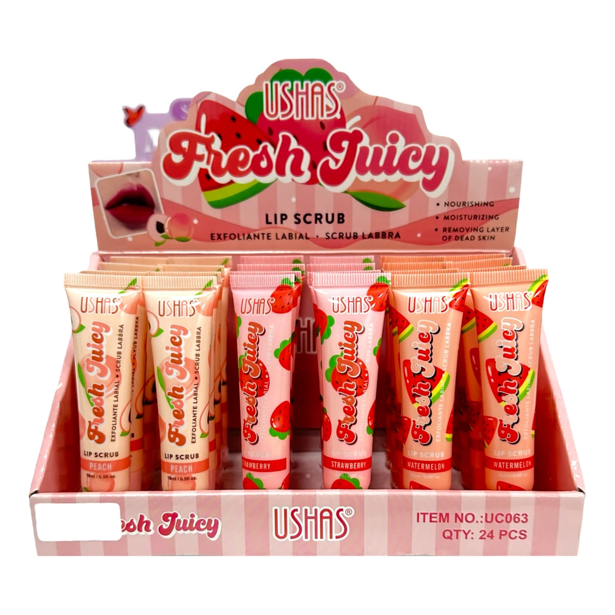 EXFOLIANTE DE LABIOS FRUTAS FRESH JUICY USHAS