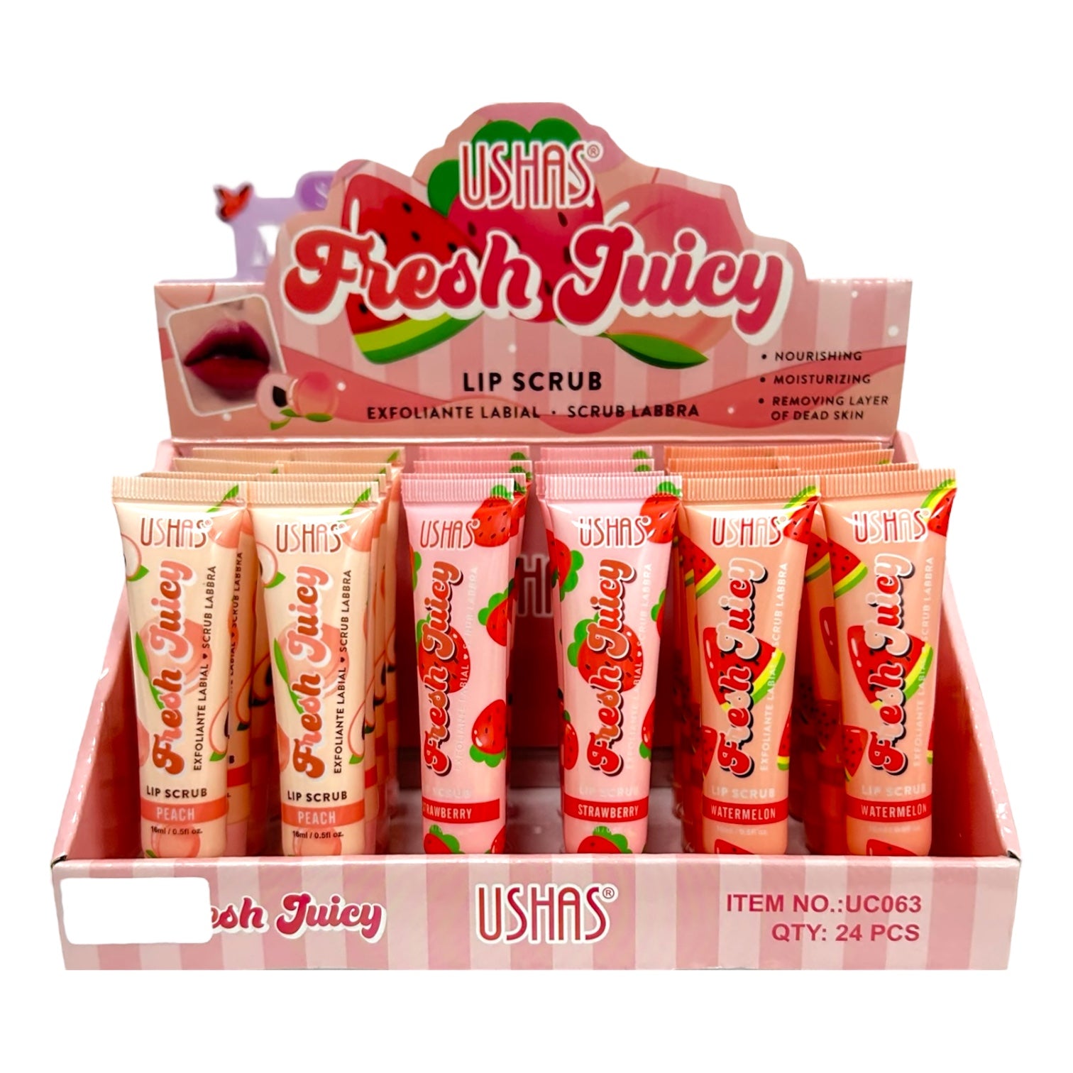 EXFOLIANTE DE LABIOS FRUTAS FRESH JUICY USHAS