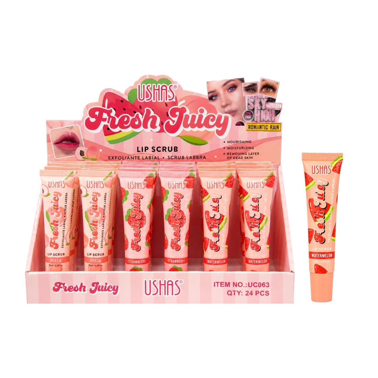 EXFOLIANTE DE LABIOS FRUTAS FRESH JUICY USHAS