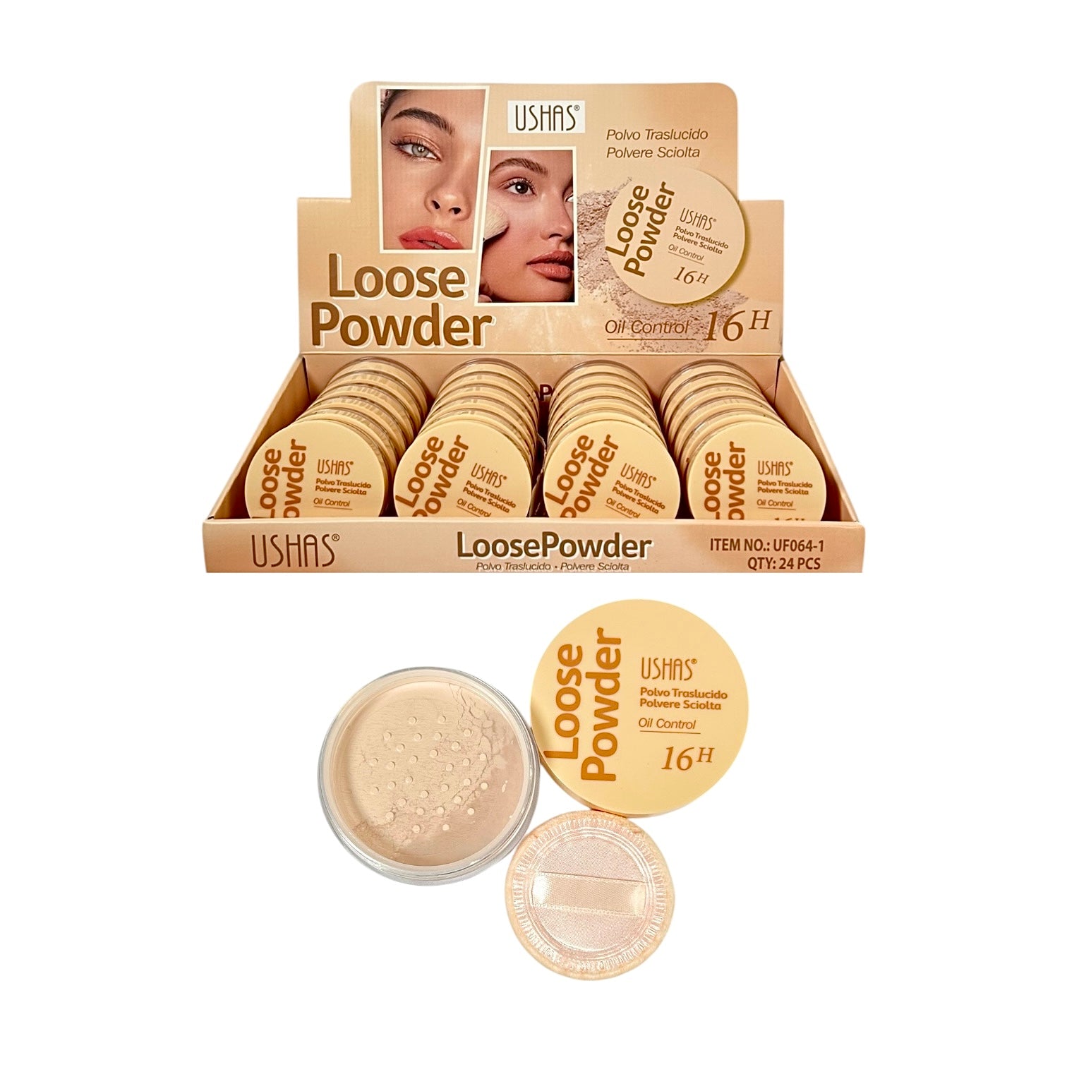 POLVO SUELTOS BANANA Y ROSADOS 16H USHAS