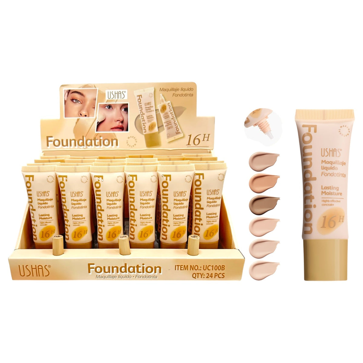 BASE LIQUIDA FOUNDATION 16H USHAS