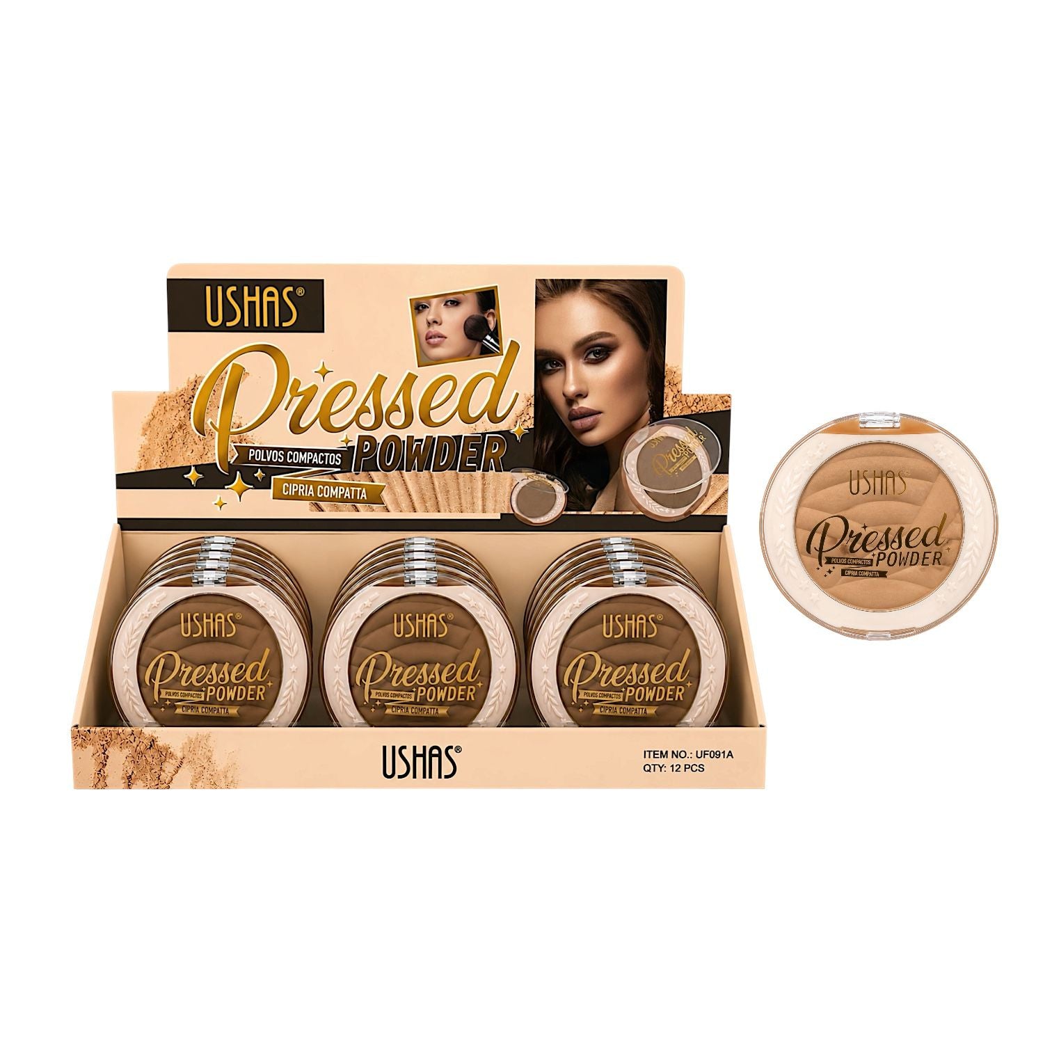 POLVO COMPACTO PRESSED POWDER CIPRIA COMPATTA USHAS