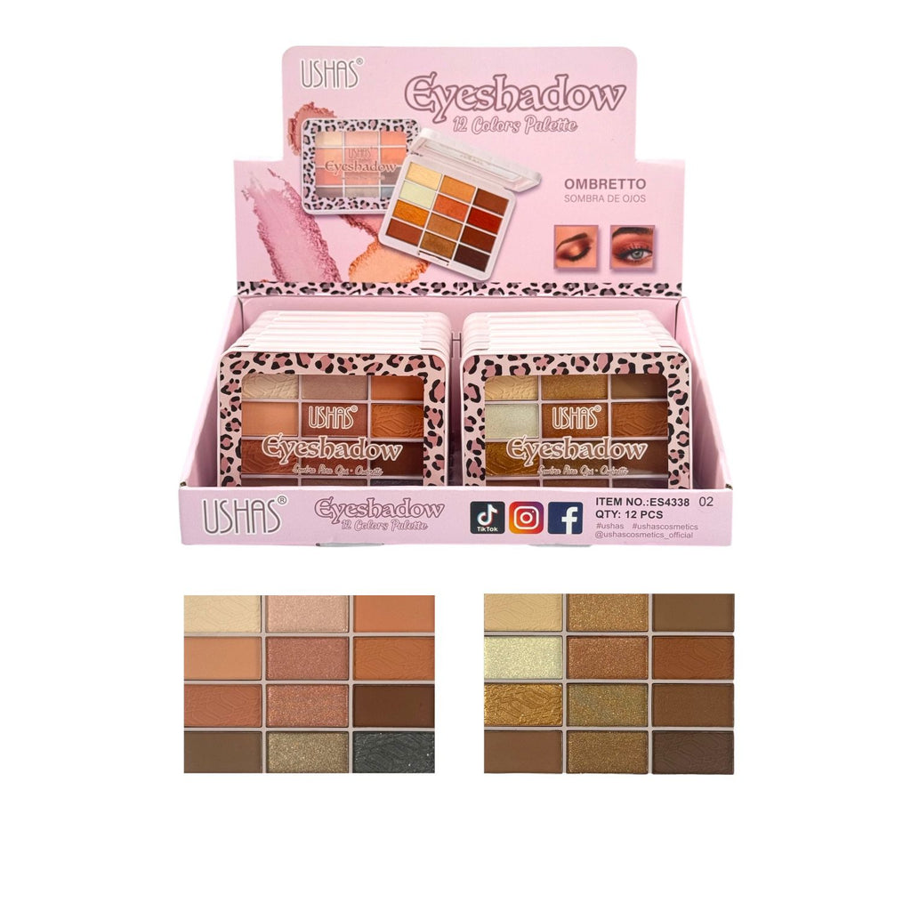 PALETA DE SOMBRAS X12 TONOS PRINT USHAS