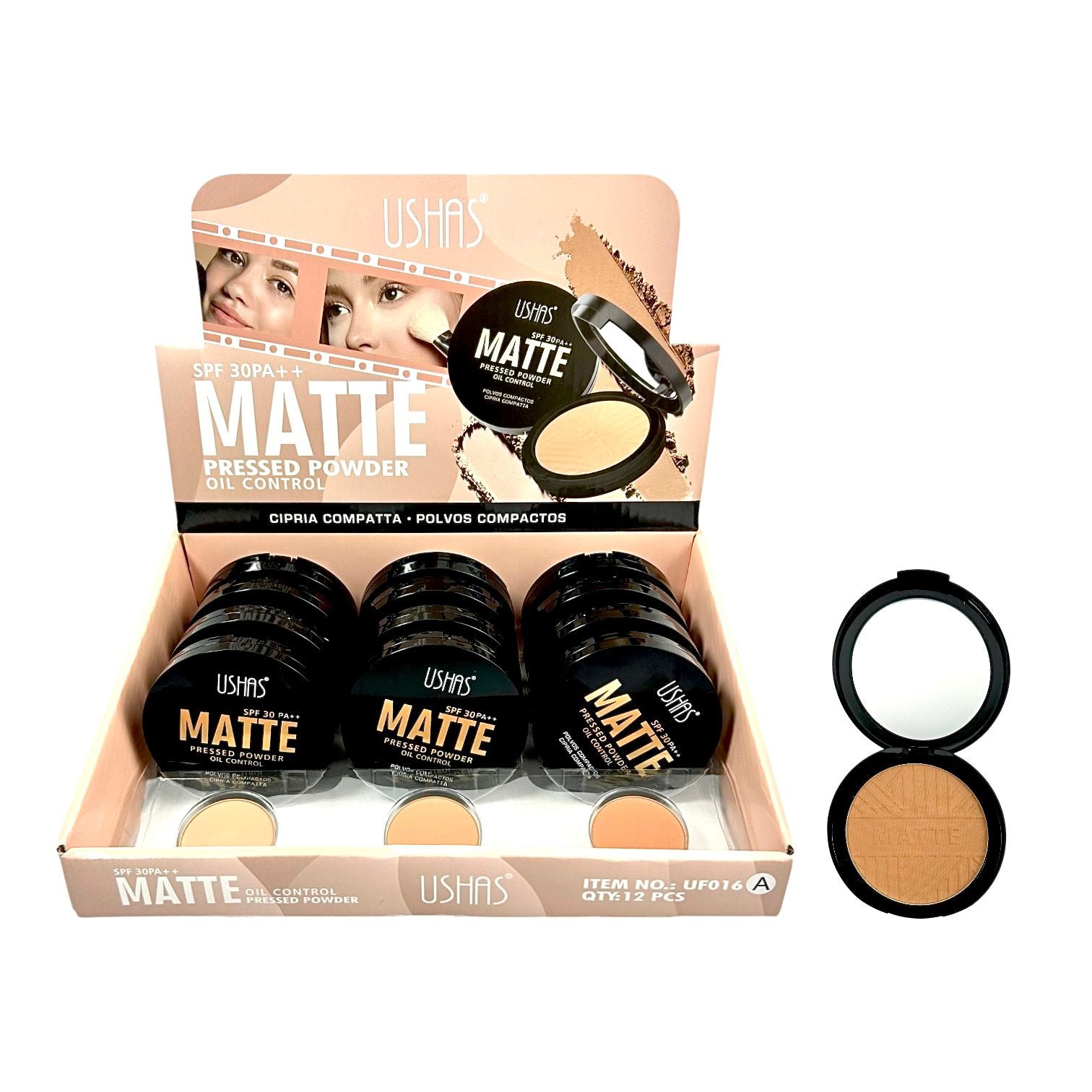 POLVO COMPACTO MATTE OIL CONTROL SPF30PA++ USHAS