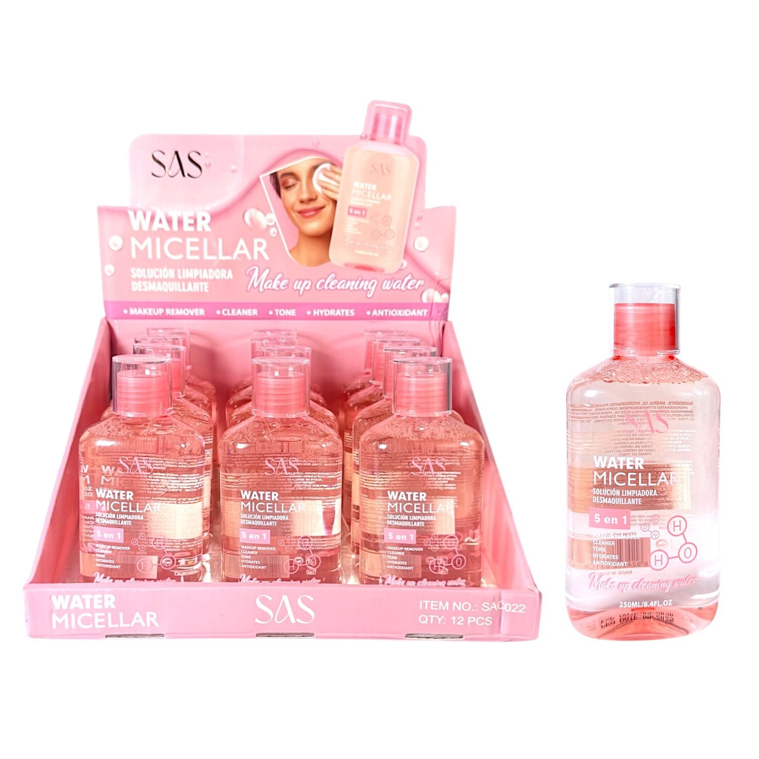 AGUA MICELAR 5EN1 250ML SAS