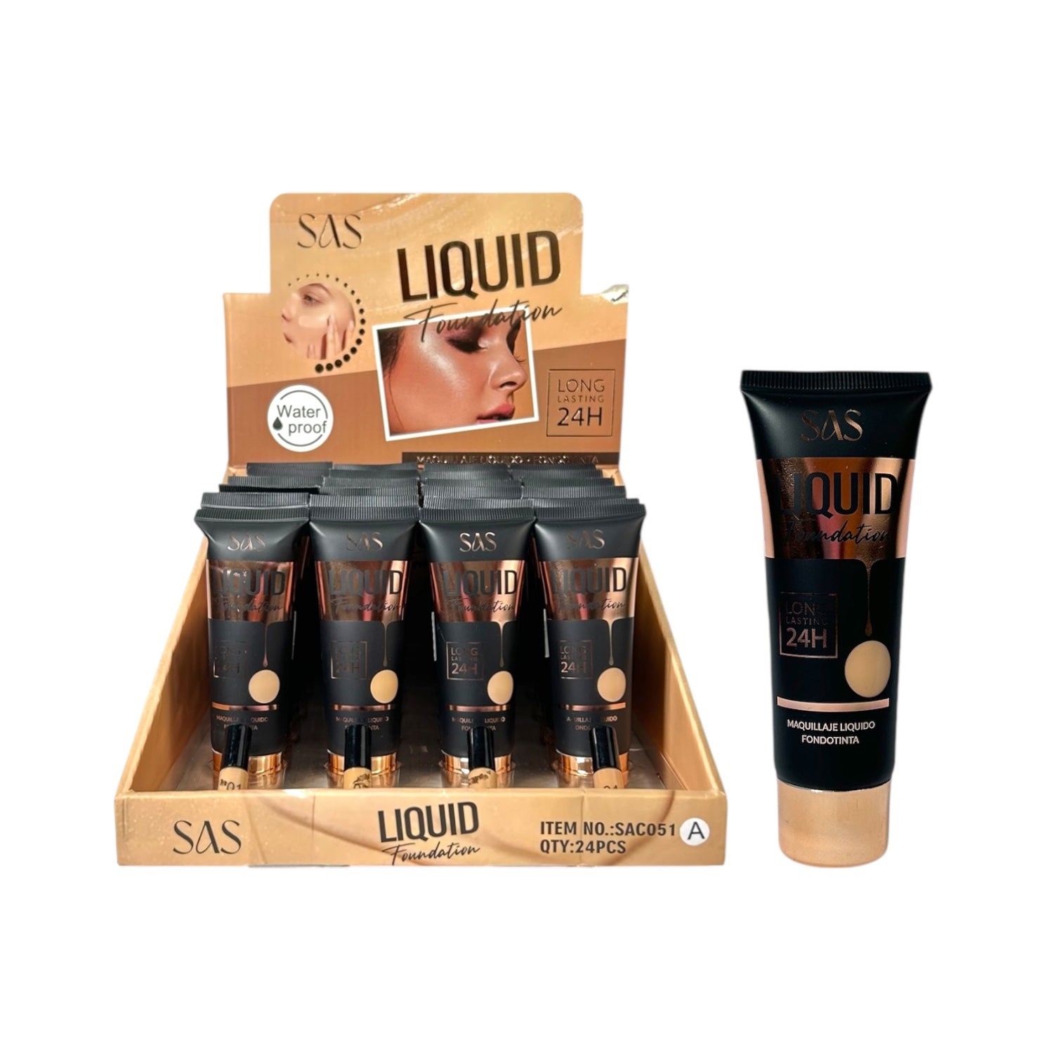 BASE LIQUIDA FOUNDATION 24H SAS USHAS