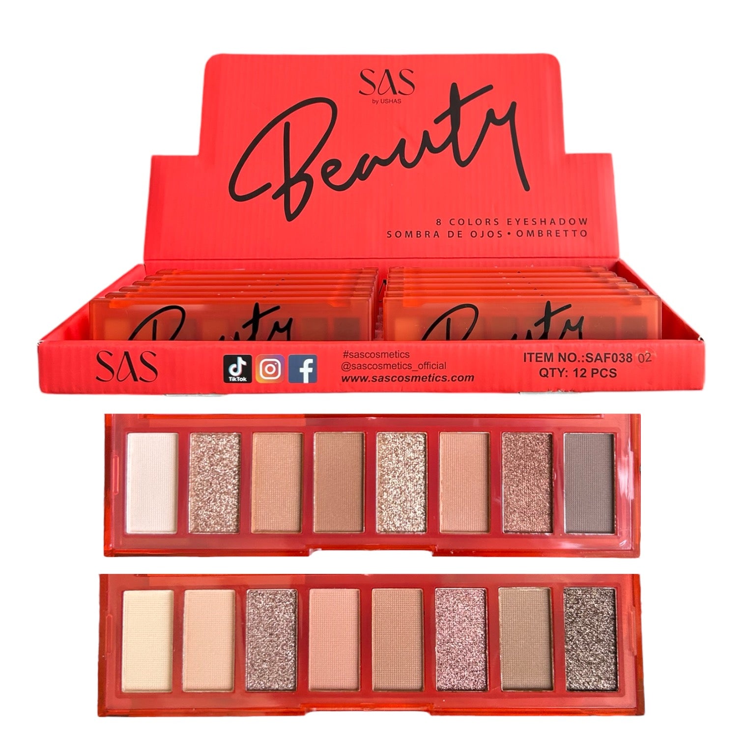 PALETA DE SOMBRAS X8 TONOS BEAUTY SAS USHAS