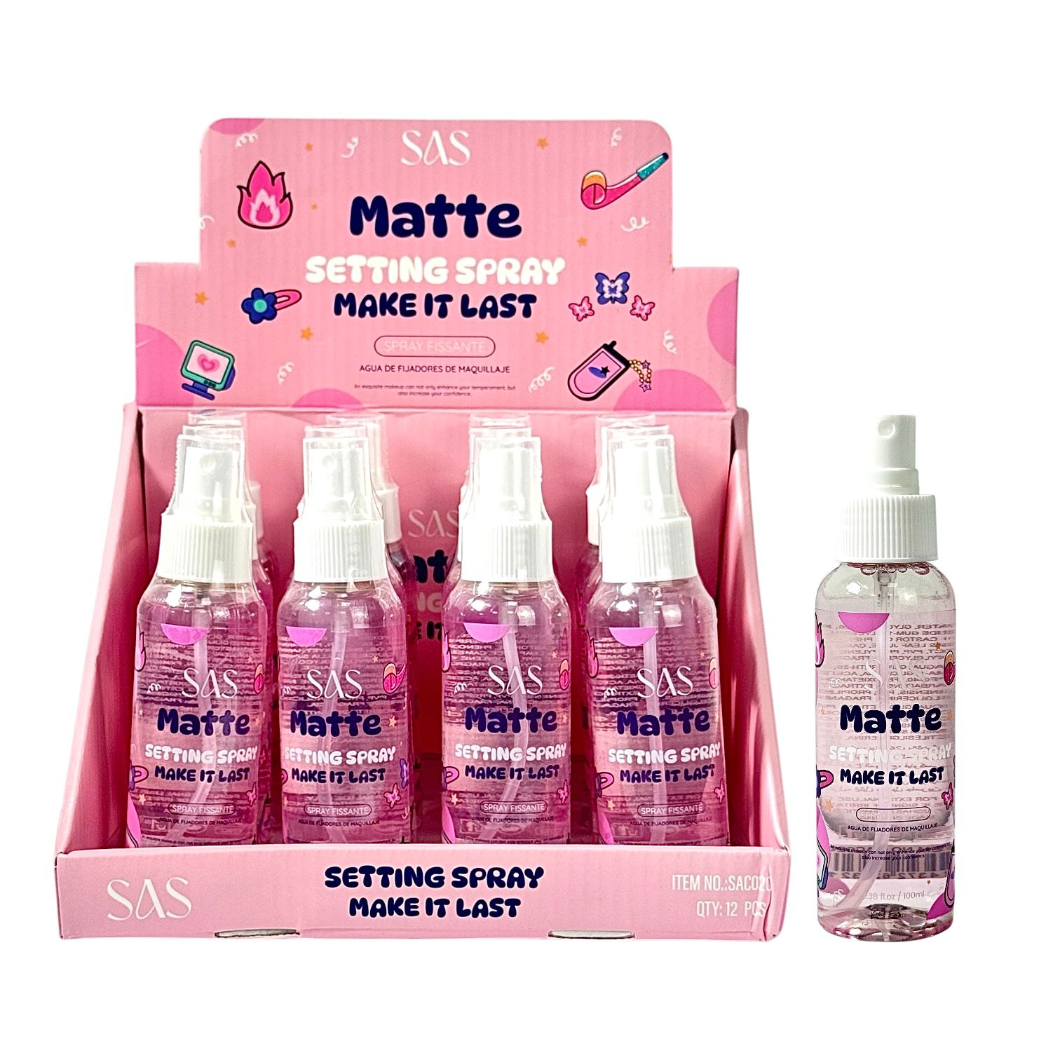 FIJADOR DE MAQUILLAJE MATTE MAKE IT LAST SAS