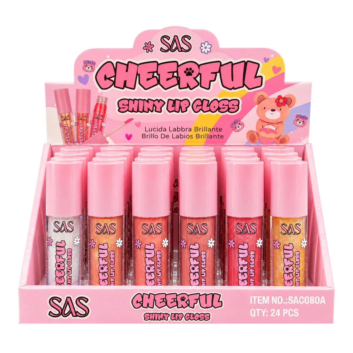 BRILLO GLOSS ESCARCHADO OSITA CHEERFUL SAS