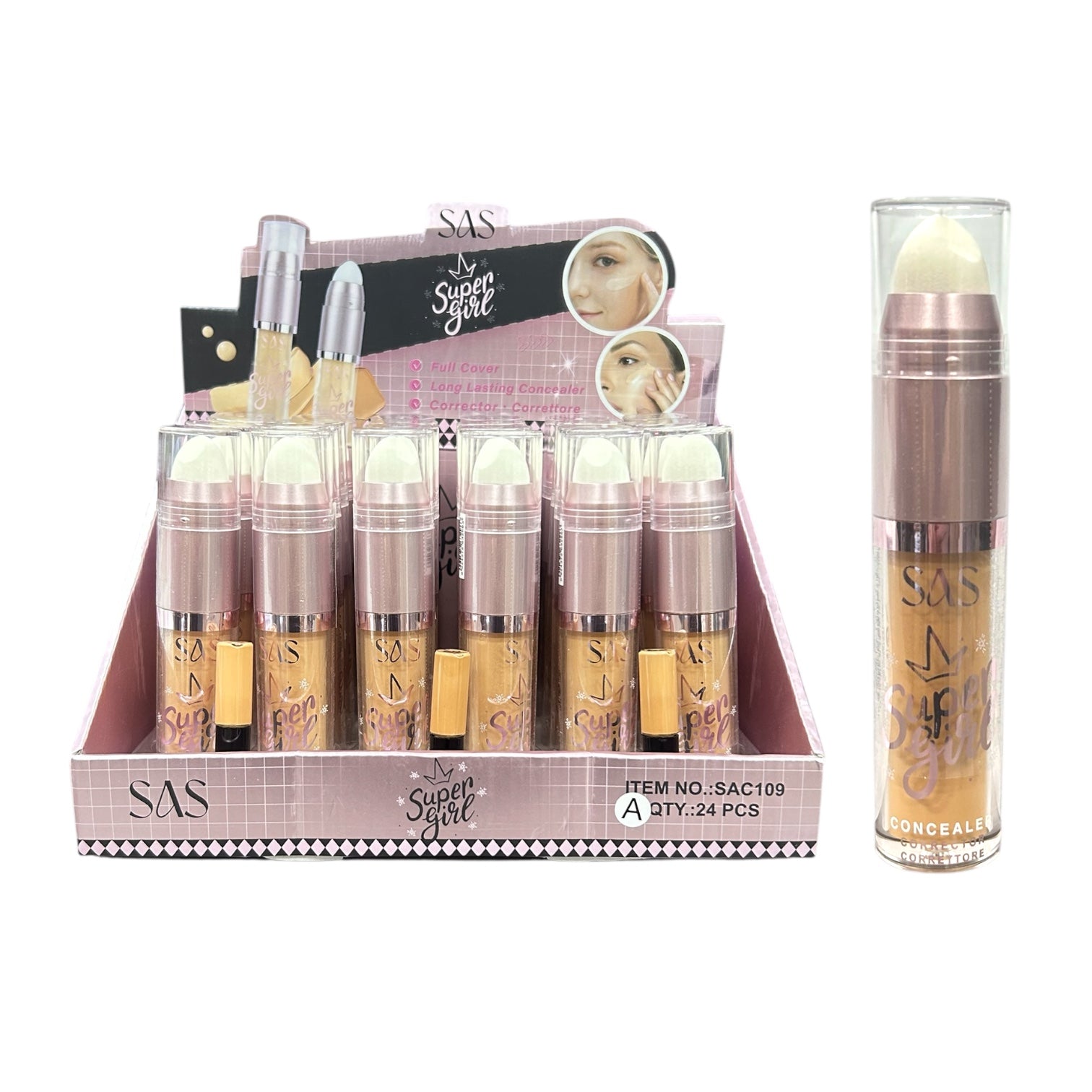 CORRECTOR SUPER GIRL CON ESPONJITA USHAS