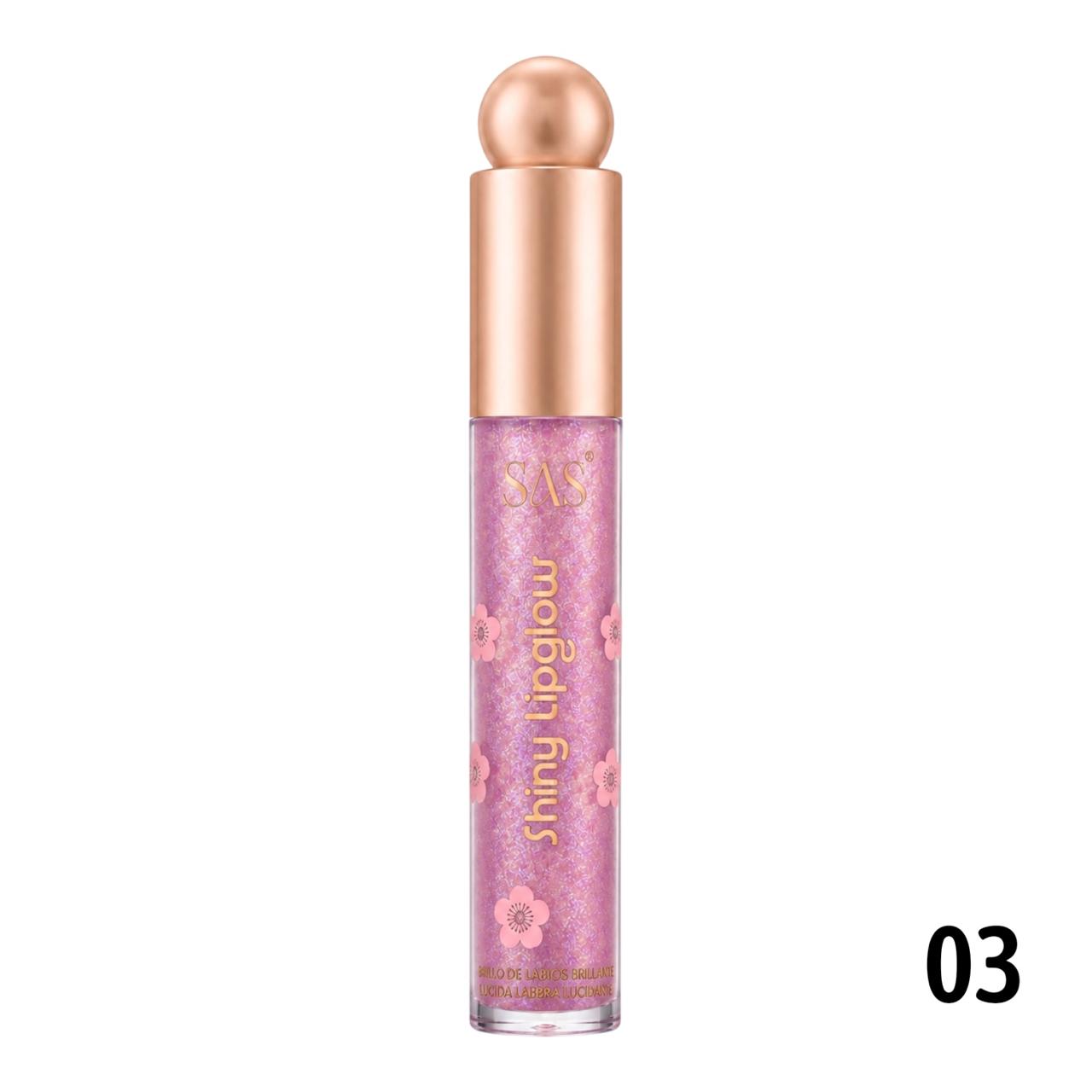 BRILLO GLOSS ESCARCHADO SHINY LIPGLOSS FLORECITAS SAS