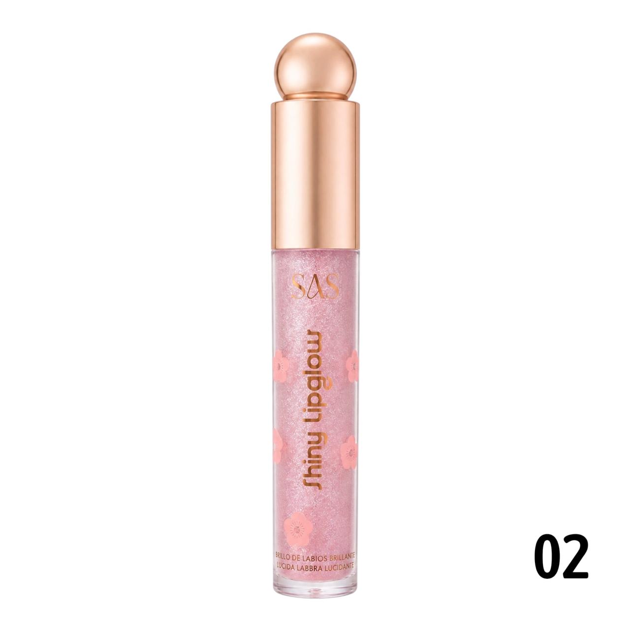 BRILLO GLOSS ESCARCHADO SHINY LIPGLOSS FLORECITAS SAS