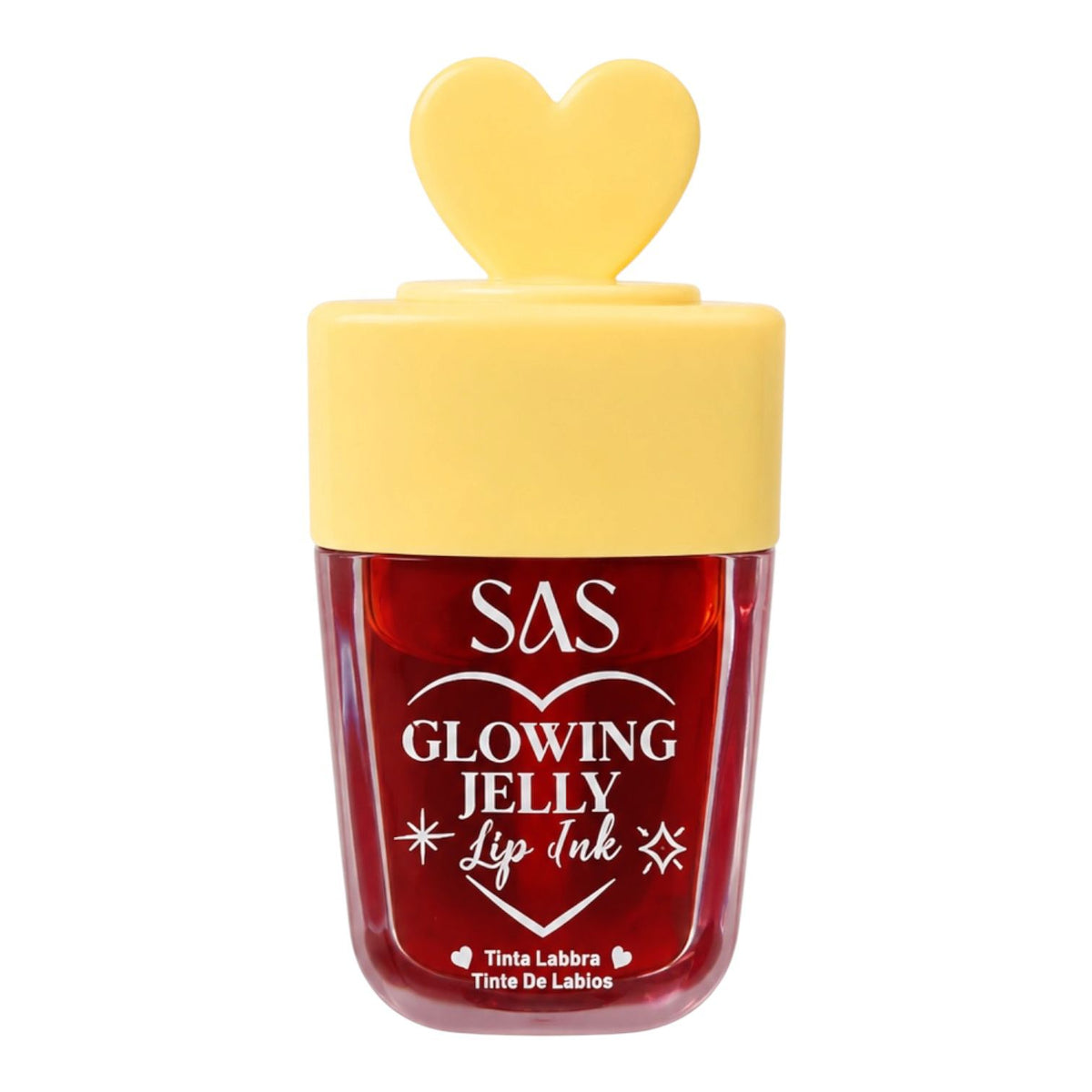 TINTA DE LABIOS PALETA GLOWING JELLY TAPA CORAZON SAS