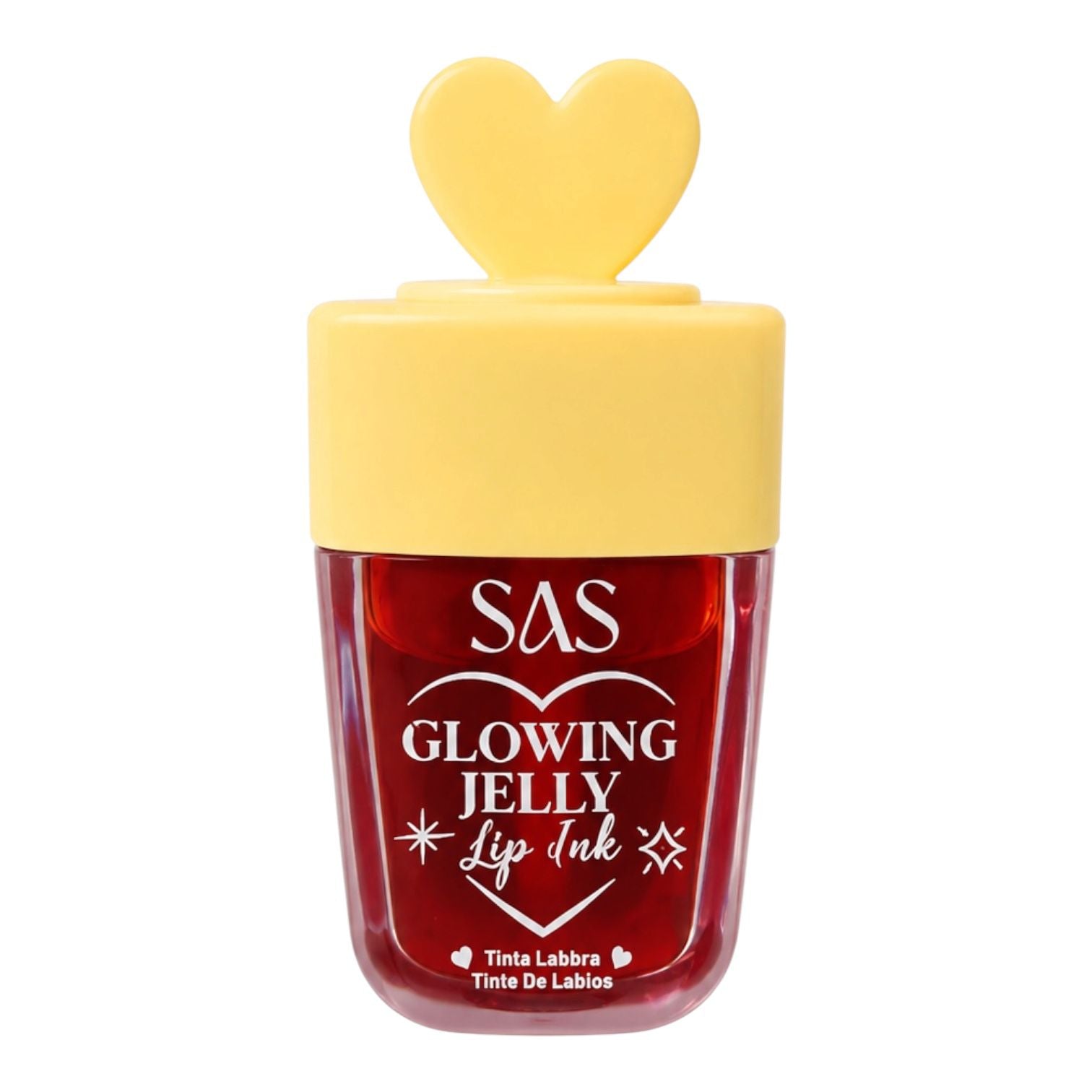TINTA DE LABIOS PALETA GLOWING JELLY TAPA CORAZON SAS