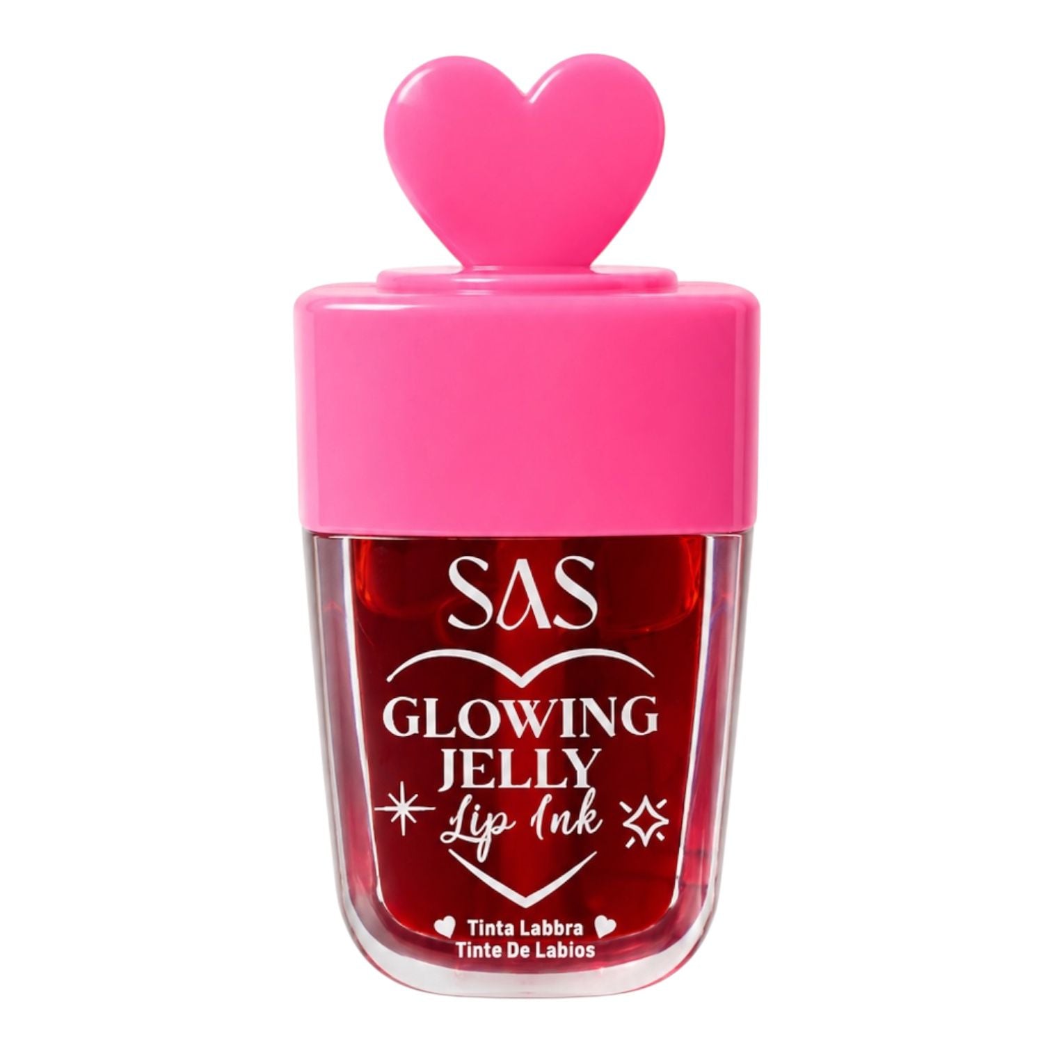 TINTA DE LABIOS PALETA GLOWING JELLY TAPA CORAZON SAS