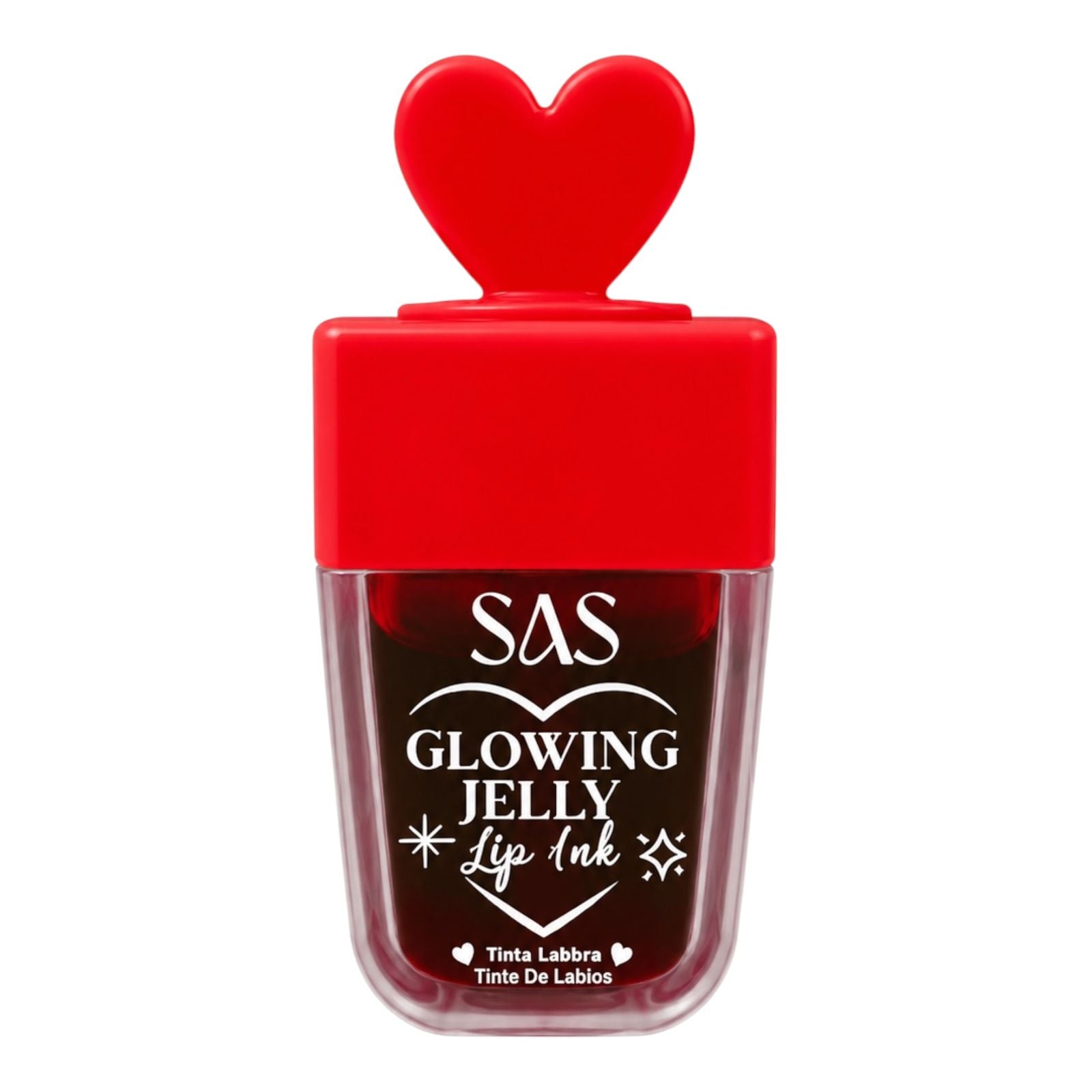TINTA DE LABIOS PALETA GLOWING JELLY TAPA CORAZON SAS