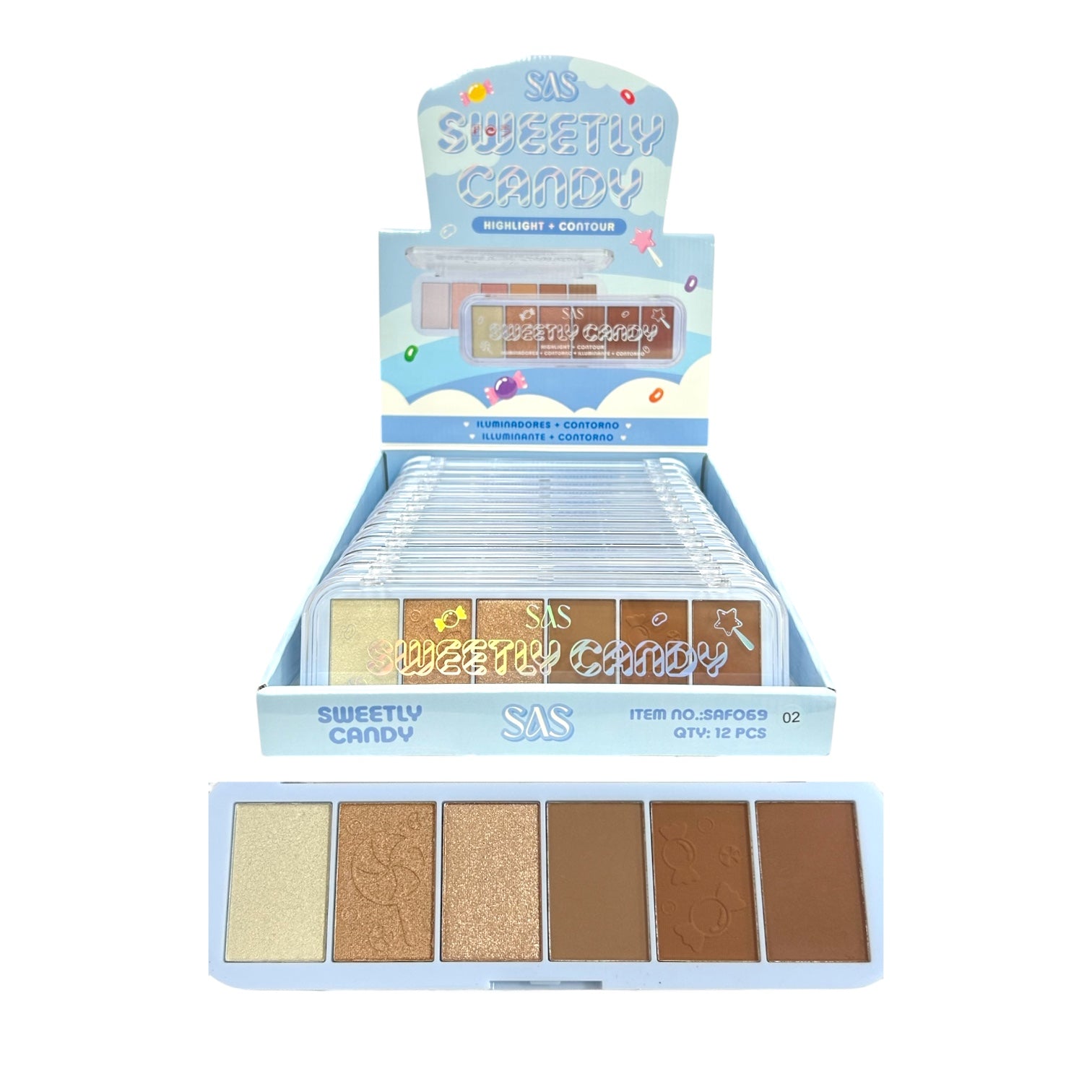PALETA DE ILUMINADORES Y CONTORNO SWEETLY CANDY SAS