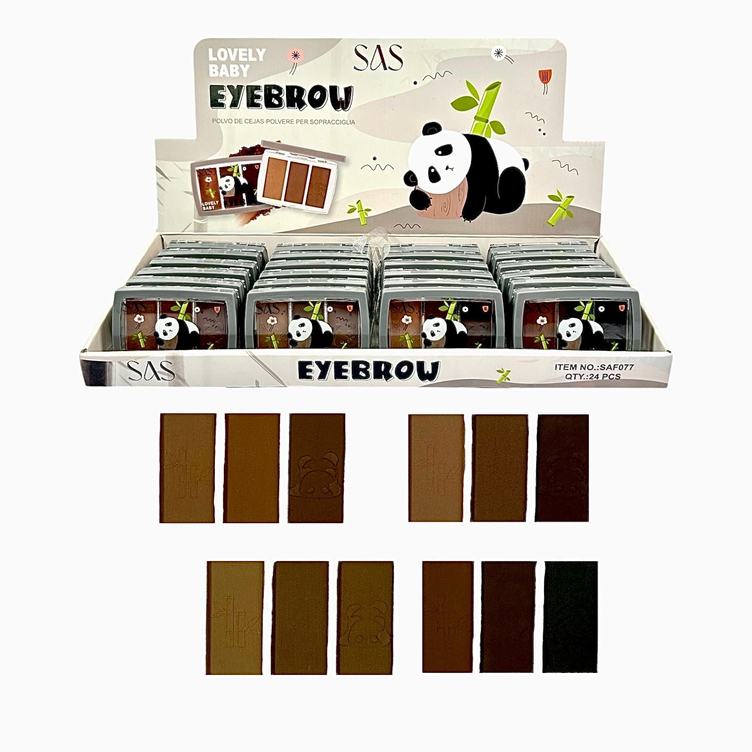 PALETA X3 SOMBRA PARA CEJAS PANDA LOVELY BABY SAS
