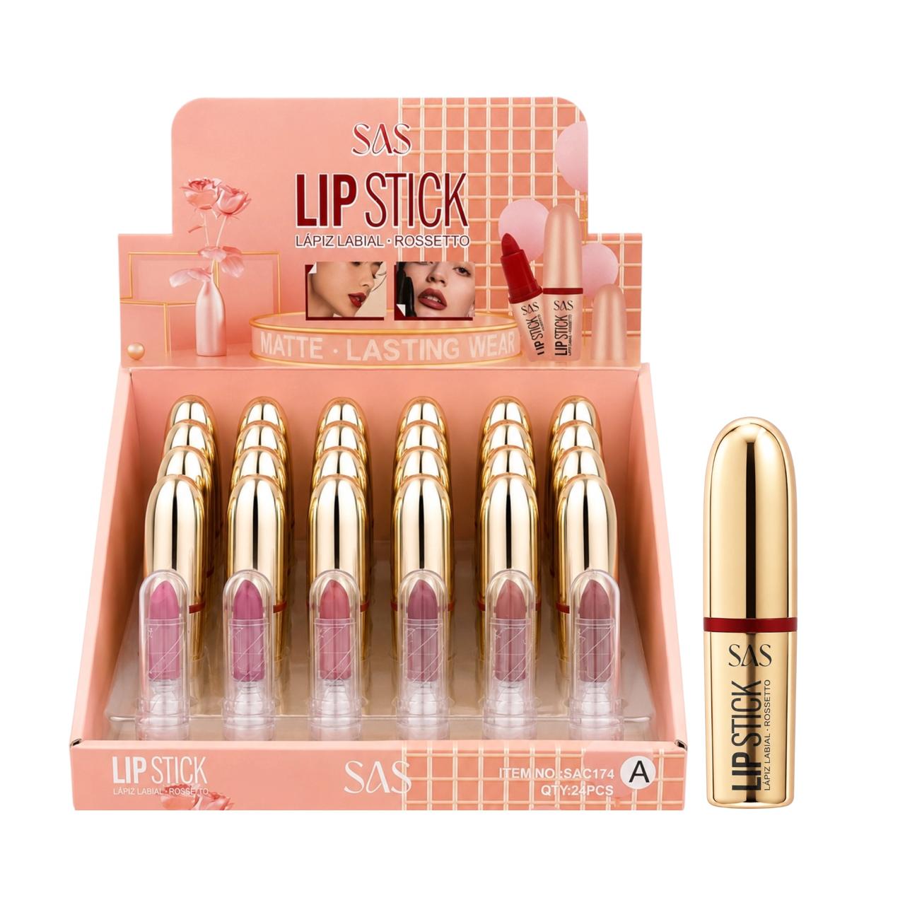 LABIAL EN BARRA ELEGANTE DORADO SAS