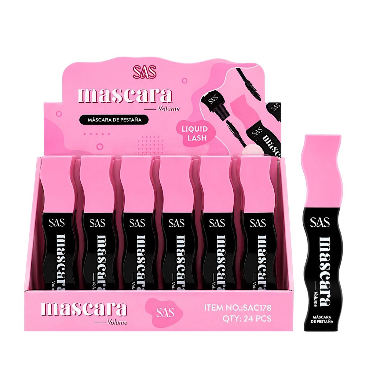 PESTAÑINA MASCARA VOLUME TAPA ROSADA SAS
