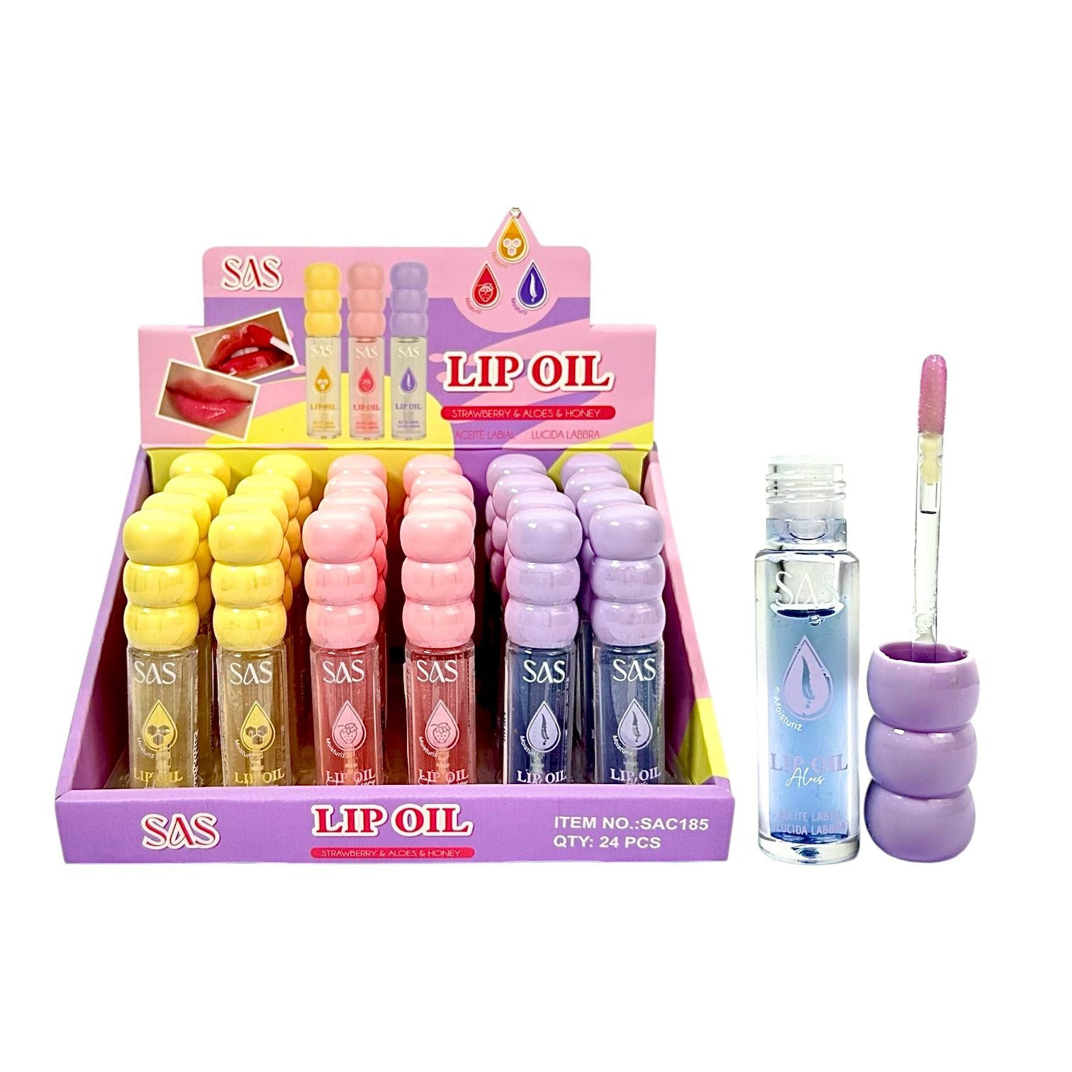BRILLO GLOSS STRAWBERRY ALOES HONEY TAPA NUBE SAS