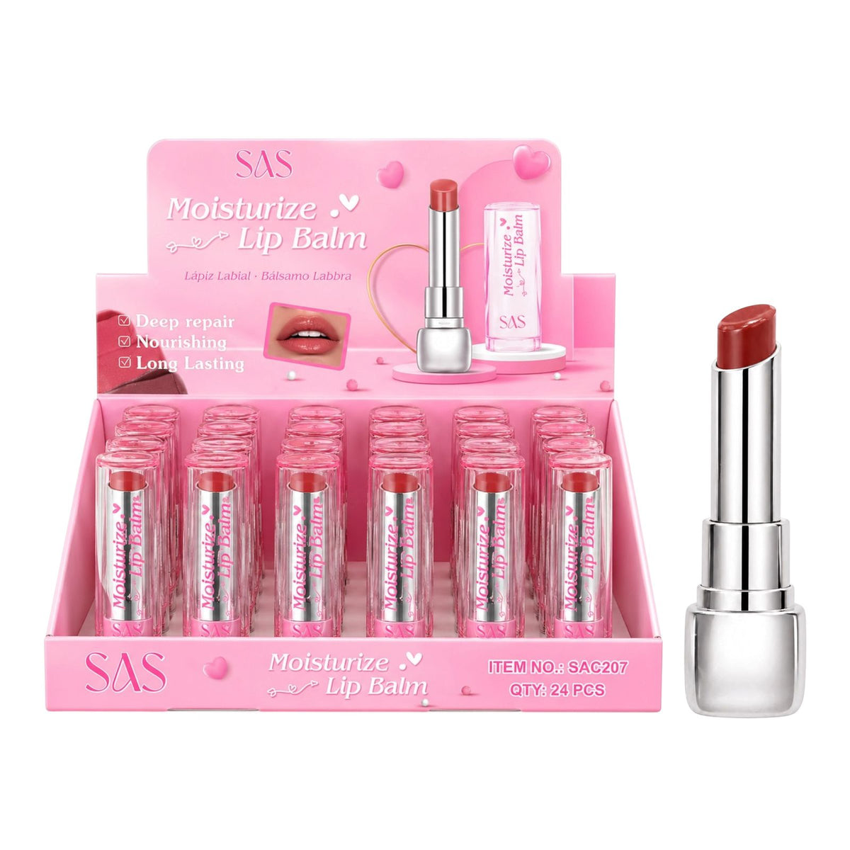 LABIAL EN BARRA MOISTURIZE LIP BALM SAS