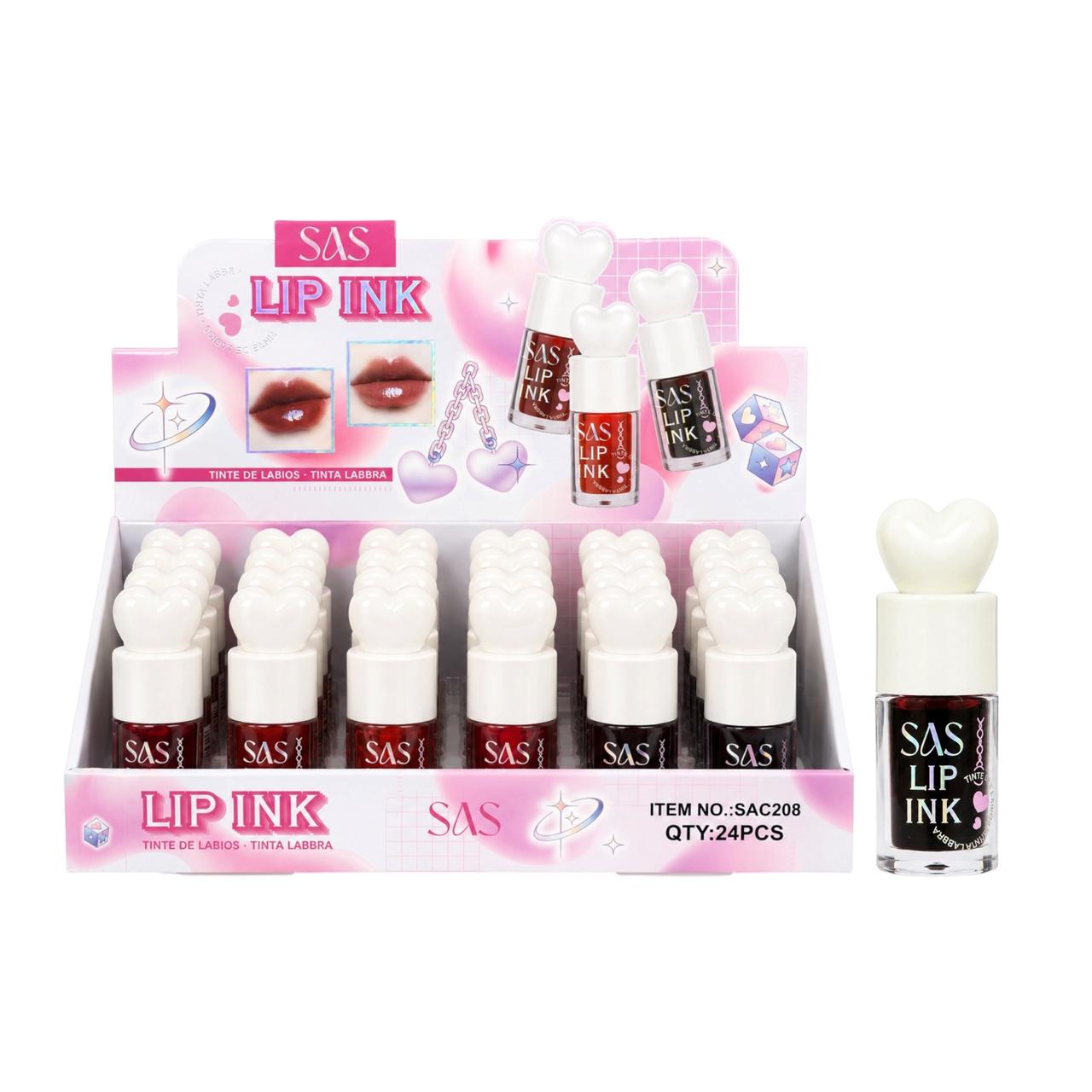 TINTA DE LABIOS LIP INK CADENITA TAPA CORAZON BLANCO SAS