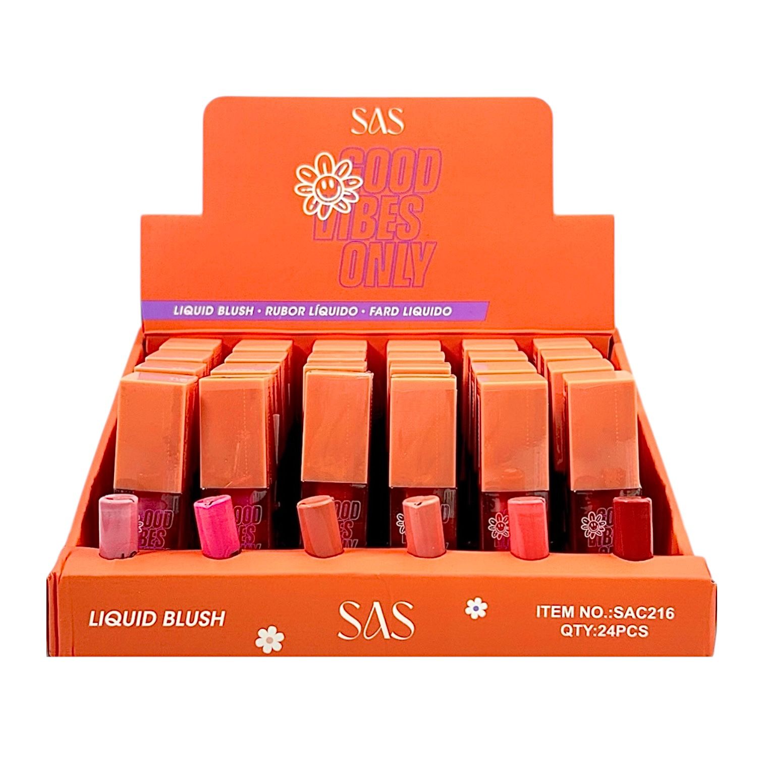 RUBOR LIQUIDO MATTE GOOD VIBES ONLY TAPA NARANJA SAS