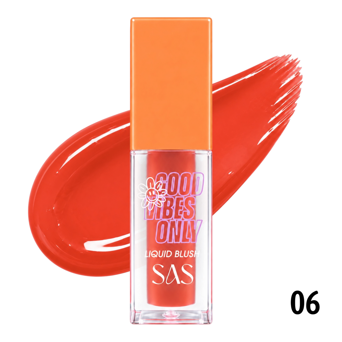 RUBOR LIQUIDO MATTE GOOD VIBES ONLY TAPA NARANJA SAS