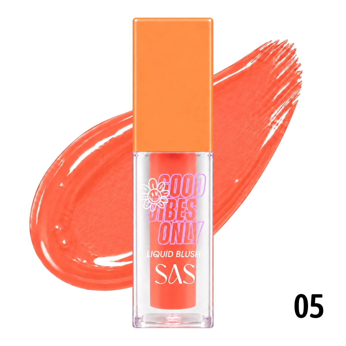 RUBOR LIQUIDO MATTE GOOD VIBES ONLY TAPA NARANJA SAS