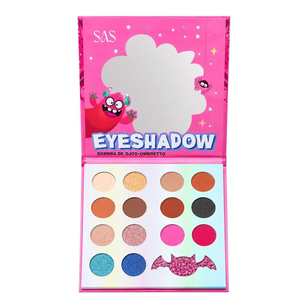 PALETA DE SOMBRAS X15 TONOS MONSTRICO ROSADO CACHOS VERDES SAS